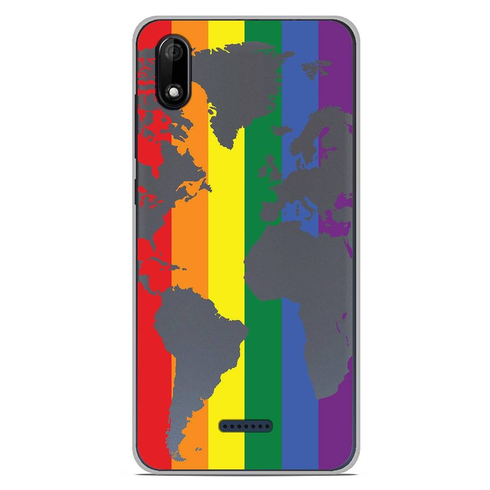 1001 Coques Coque silicone gel Wiko Y80 motif Map LGBT - Coque telephone 1001Coques