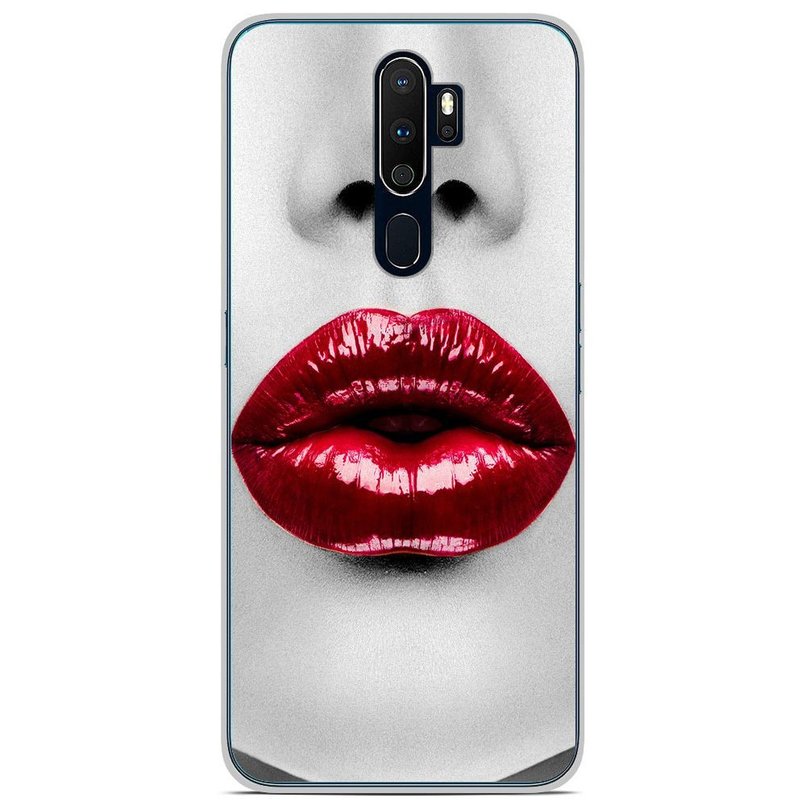 1001 Coques Coque silicone gel Oppo A9 2020 motif Lèvres Rouges - Coque telephone 1001Coques