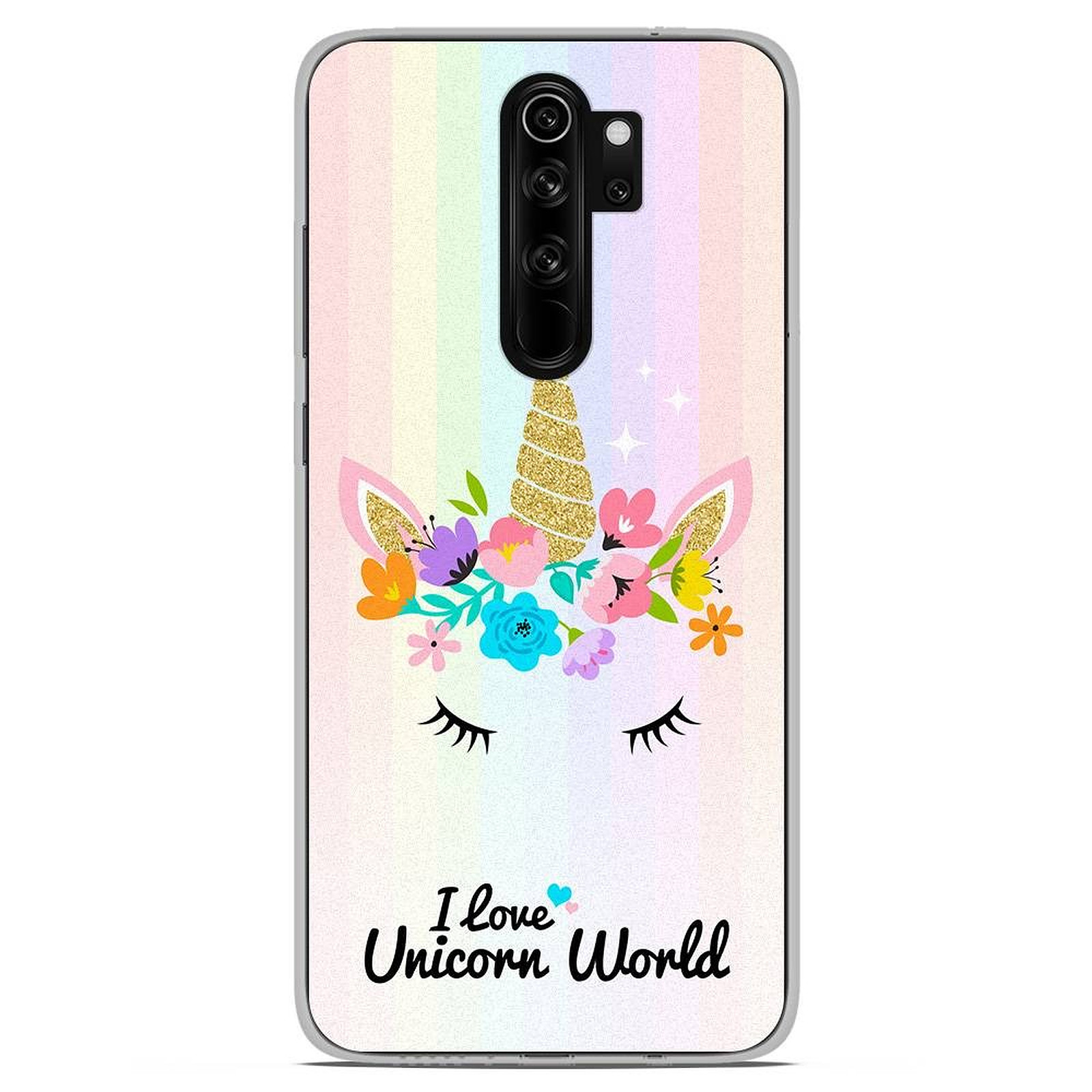 1001 Coques Coque silicone gel Xiaomi Redmi Note 8 Pro motif Unicorn World - Coque telephone 1001Coques