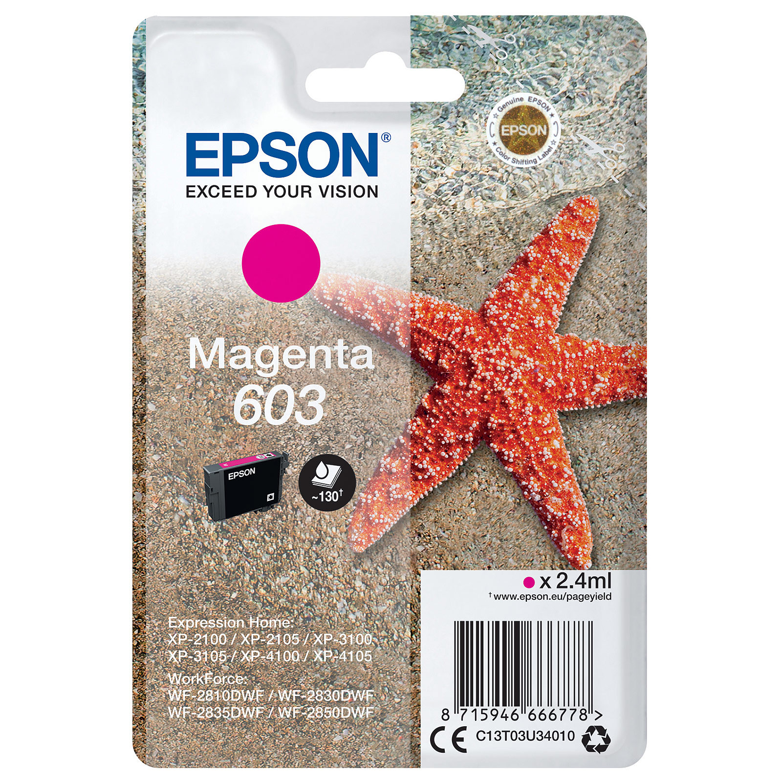 Epson Etoile de mer 603 Magenta - Cartouche imprimante Epson