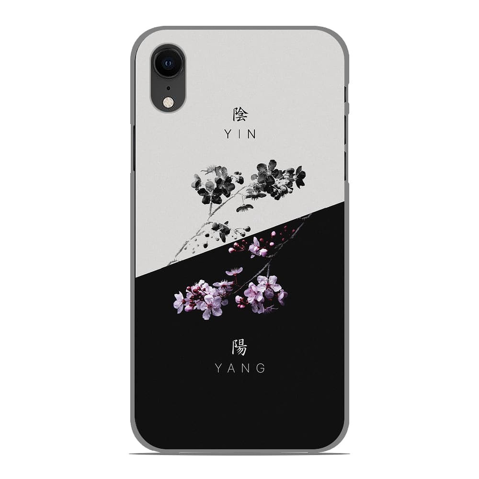 1001 Coques Coque silicone gel Apple iPhone XR motif Yin et Yang - Coque telephone 1001Coques