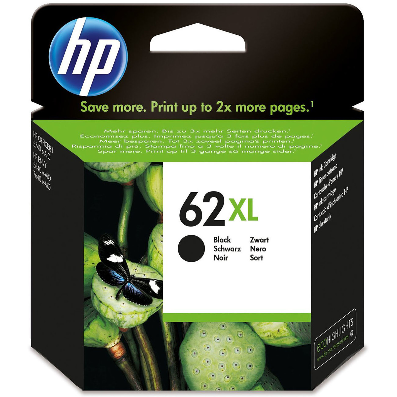 HP 62XL (C2P05AE) - Noir - Cartouche imprimante HP