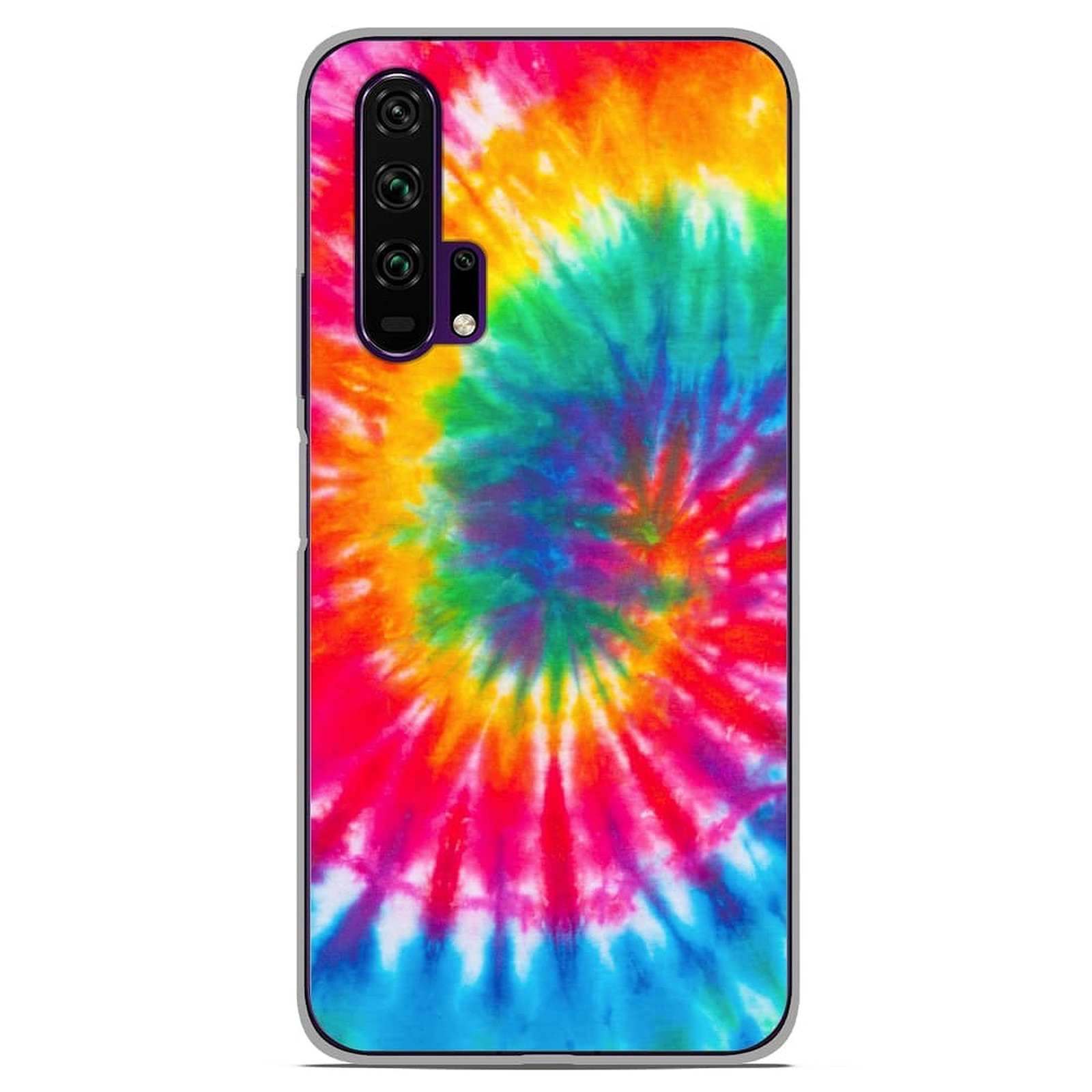 1001 Coques Coque silicone gel Huawei Honor 20 Pro motif Tie Dye Spirale - Coque telephone 1001Coques