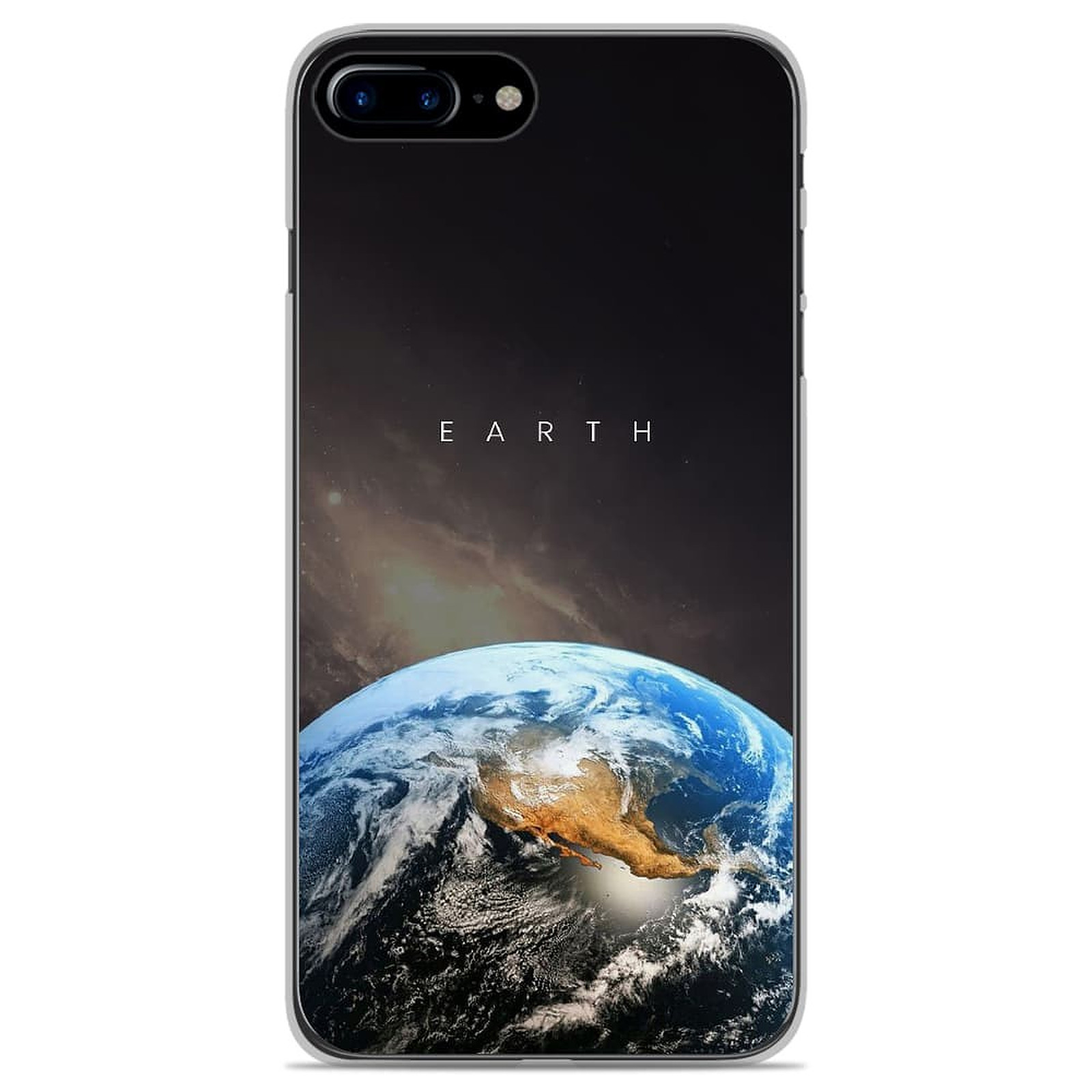 1001 Coques Coque silicone gel Apple iPhone 7 Plus motif Earth - Coque telephone 1001Coques