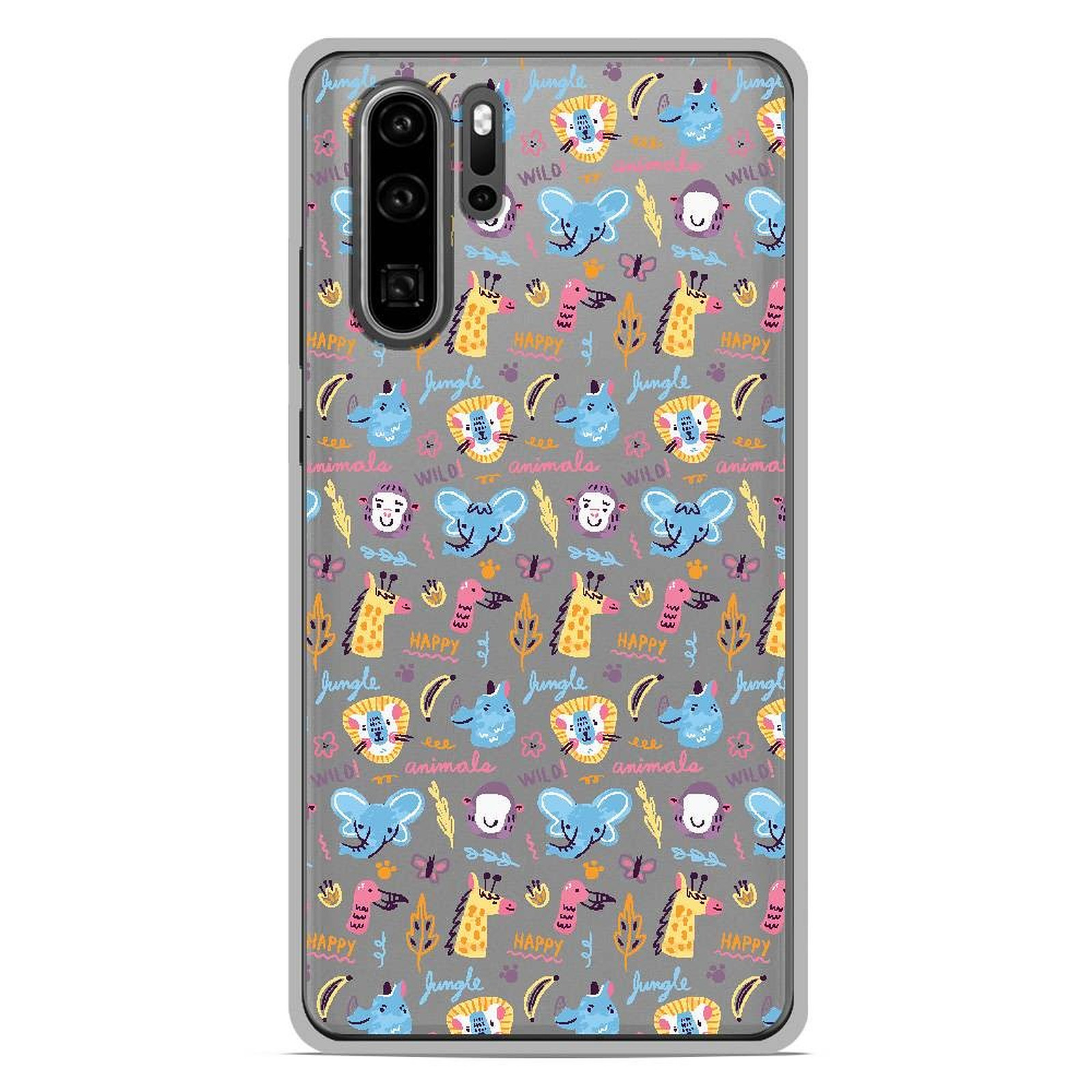 1001 Coques Coque silicone gel Huawei P30 Pro motif Happy animals - Coque telephone 1001Coques