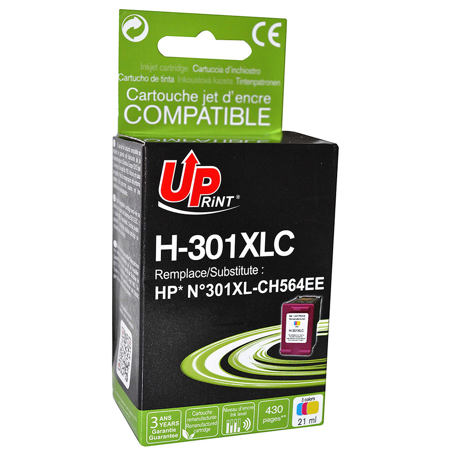 UPrint Cartouche compatible 301XL CH564EE - Cartouche imprimante UPrint