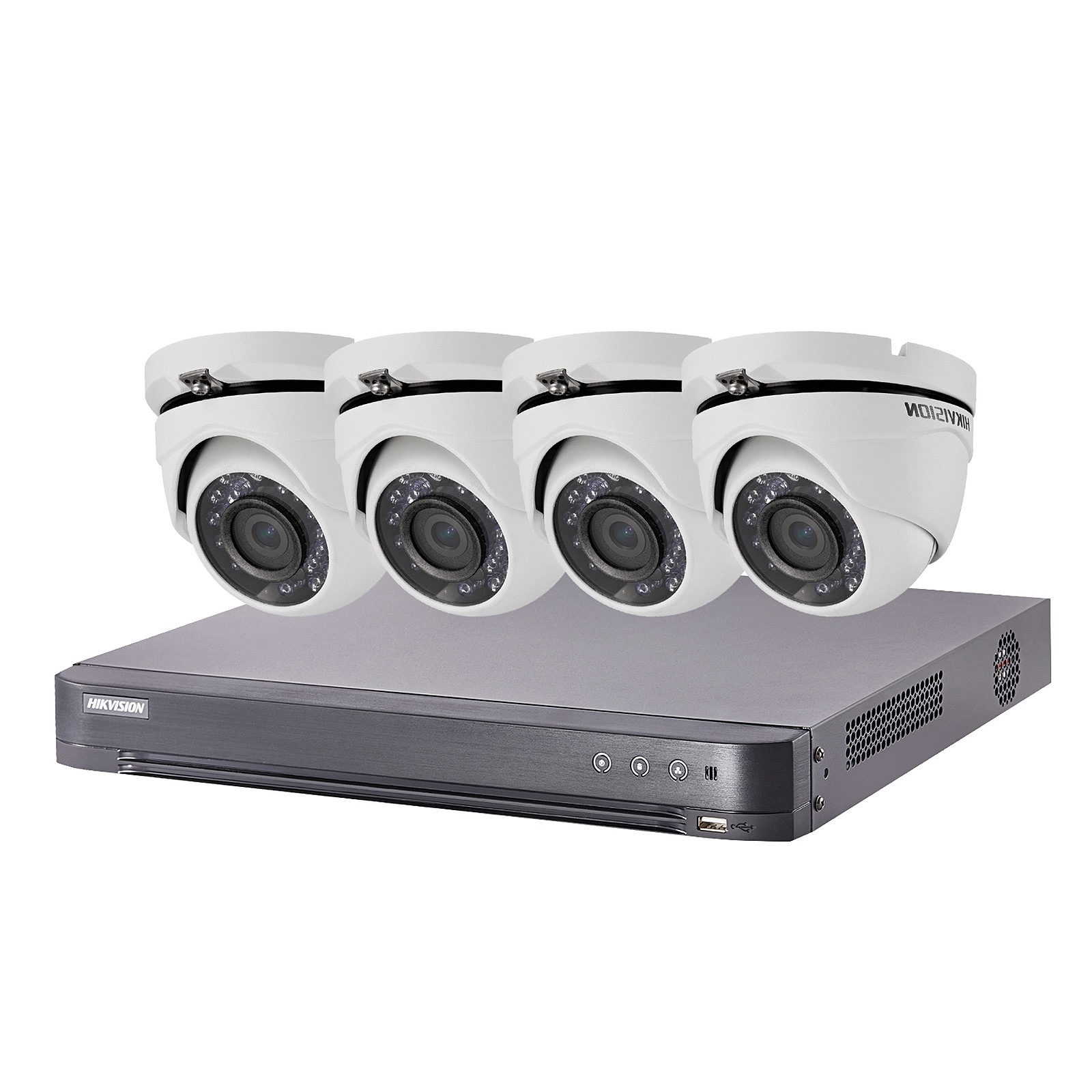 Hikvision - Kit camera Turbo HD 4 cameras dome - Camera de surveillance Hikvision