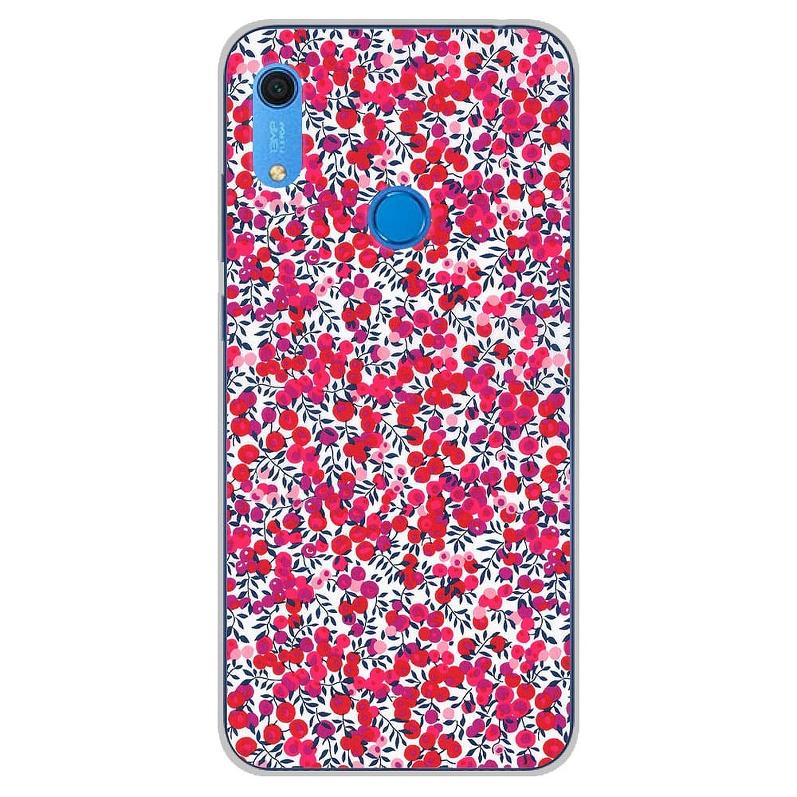 1001 Coques Coque silicone gel Huawei Y6S motif Liberty Wiltshire Rouge - Coque telephone 1001Coques