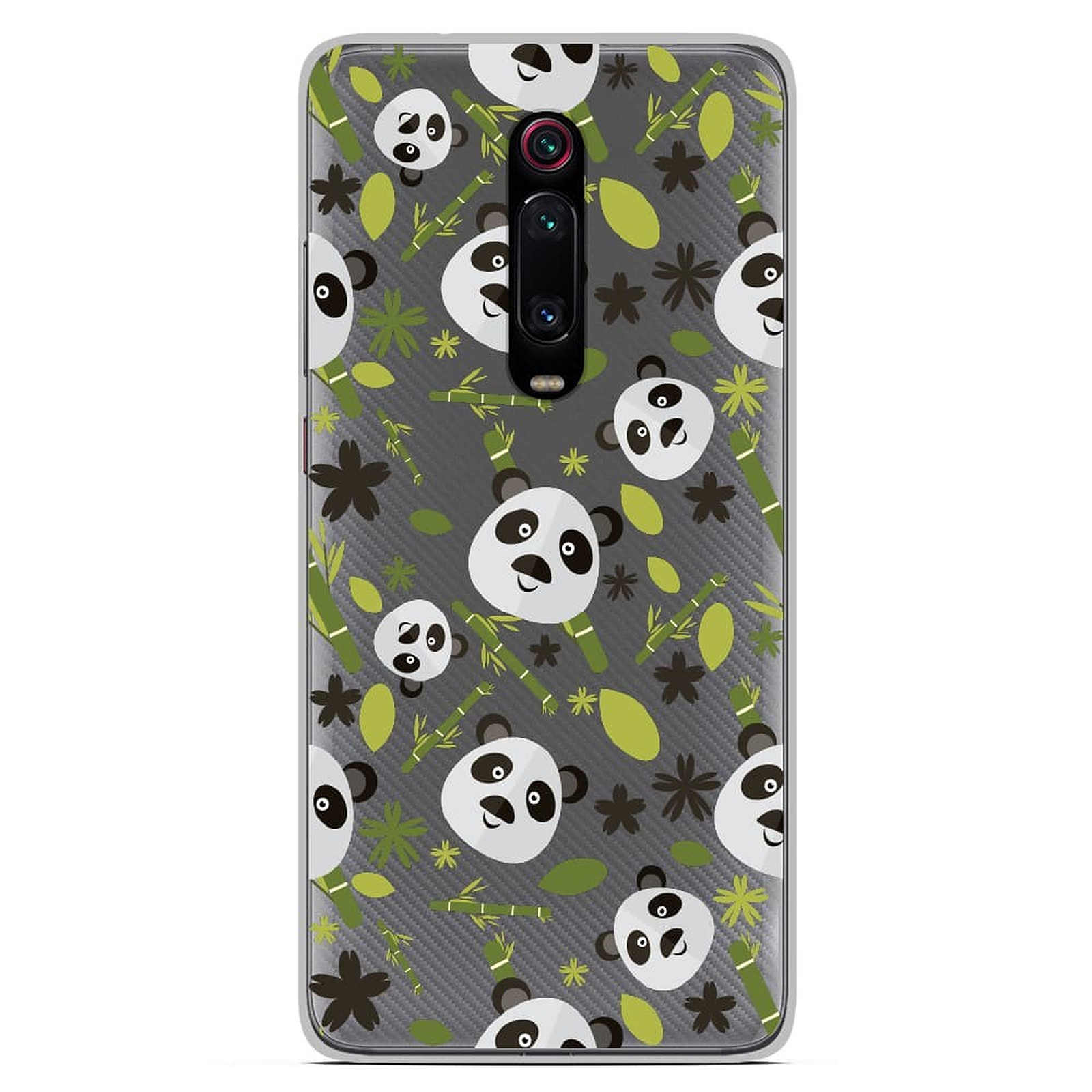 1001 Coques Coque silicone gel Xiaomi Mi 9T motif Pandas et Bambou - Coque telephone 1001Coques