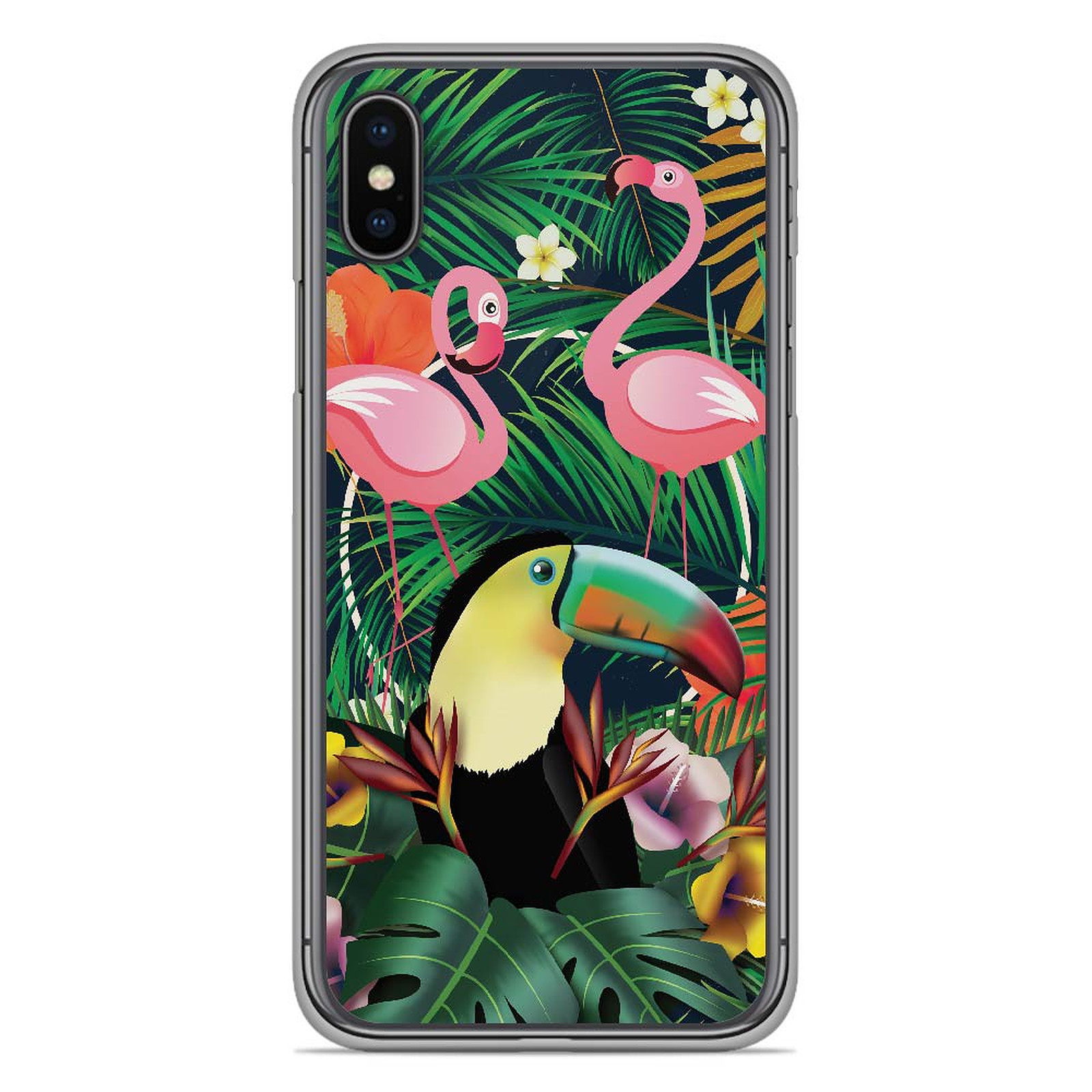 1001 Coques Coque silicone gel Apple iPhone XS Max motif Tropical Toucan - Coque telephone 1001Coques