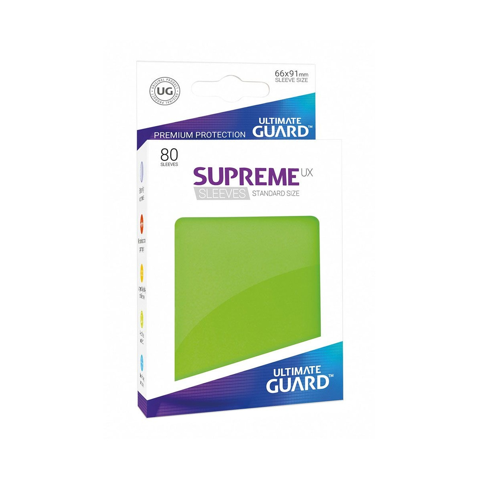 Ultimate Guard - 80 pochettes Supreme UX Sleeves taille standard Vert Clair - Accessoire jeux Ultimate Guard