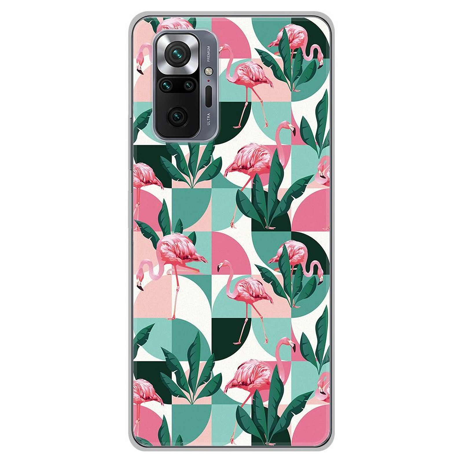1001 Coques Coque silicone gel Xiaomi Redmi Note 10 Pro motif Flamants Roses ge´ome´trique - Coque telephone 1001Coques