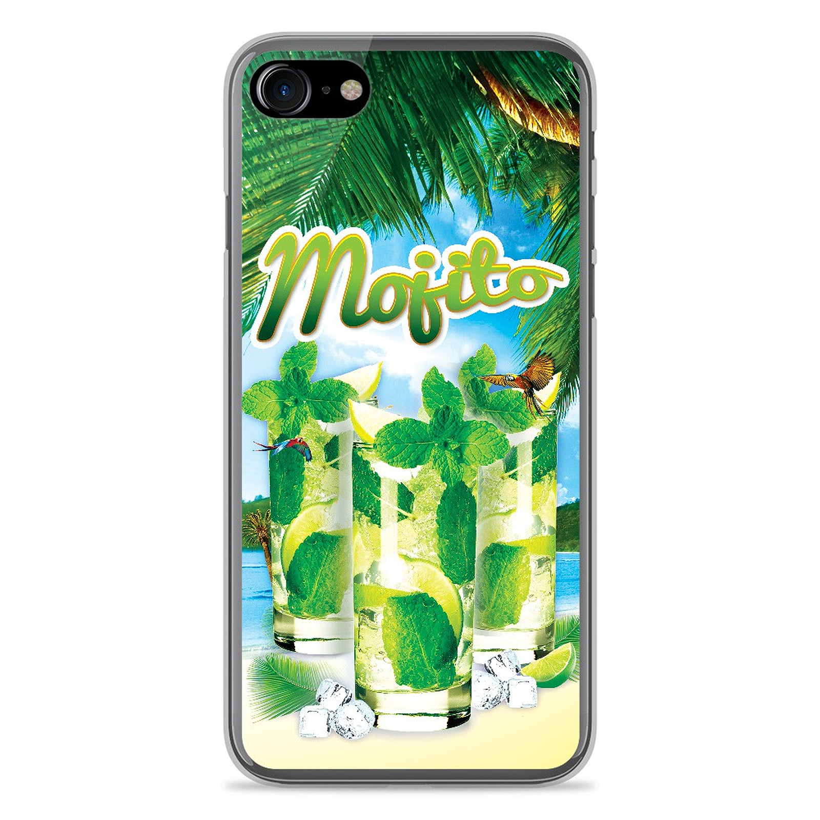 1001 Coques Coque silicone gel Apple IPhone 8 motif Mojito plage - Coque telephone 1001Coques
