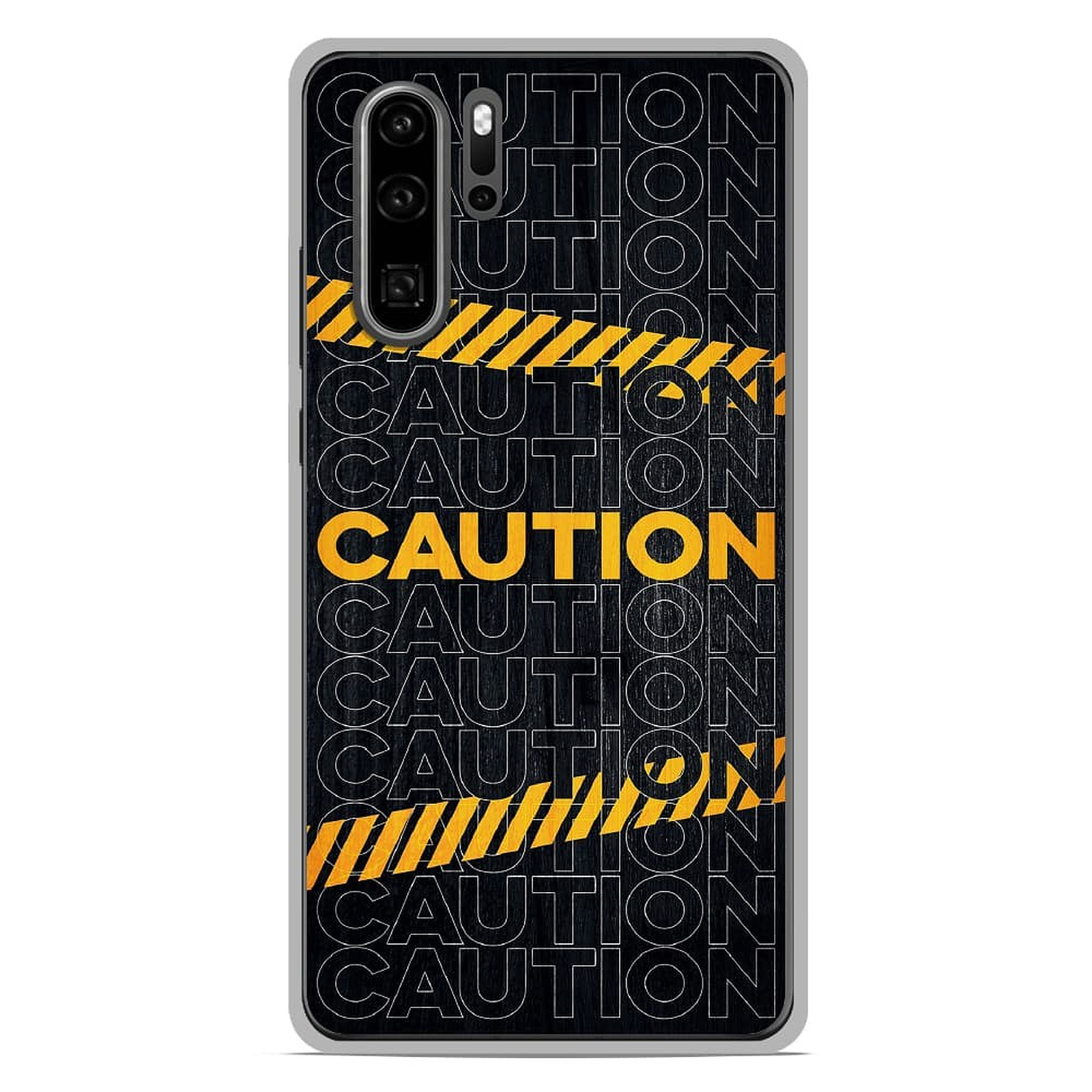 1001 Coques Coque silicone gel Huawei P30 Pro motif Caution - Coque telephone 1001Coques