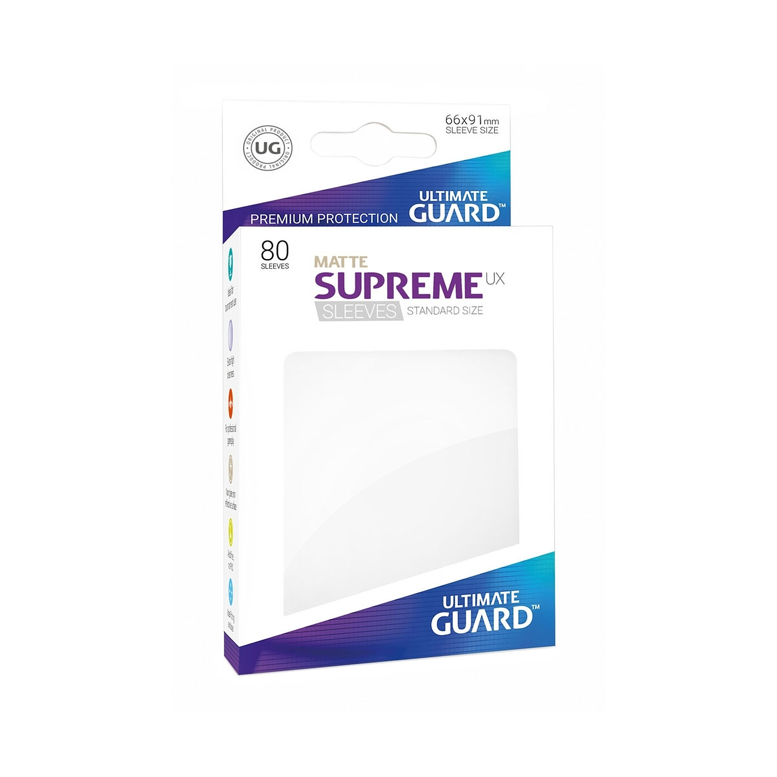 Ultimate Guard - 80 pochettes Supreme UX Sleeves taille standard Blanc Mat - Accessoire jeux Ultimate Guard