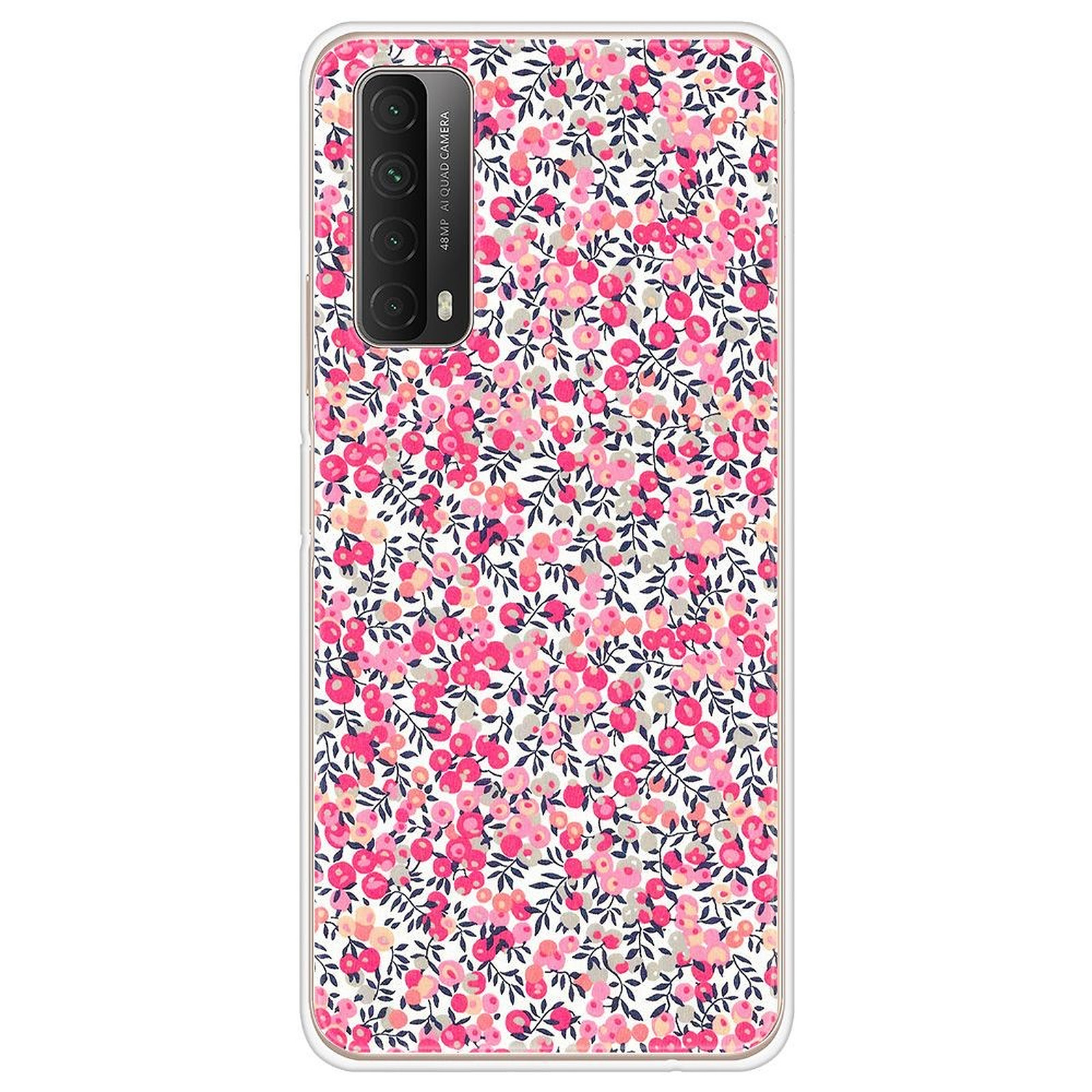 1001 Coques Coque silicone gel Huawei P Smart 2021 motif Liberty Wiltshire Rose - Coque telephone 1001Coques