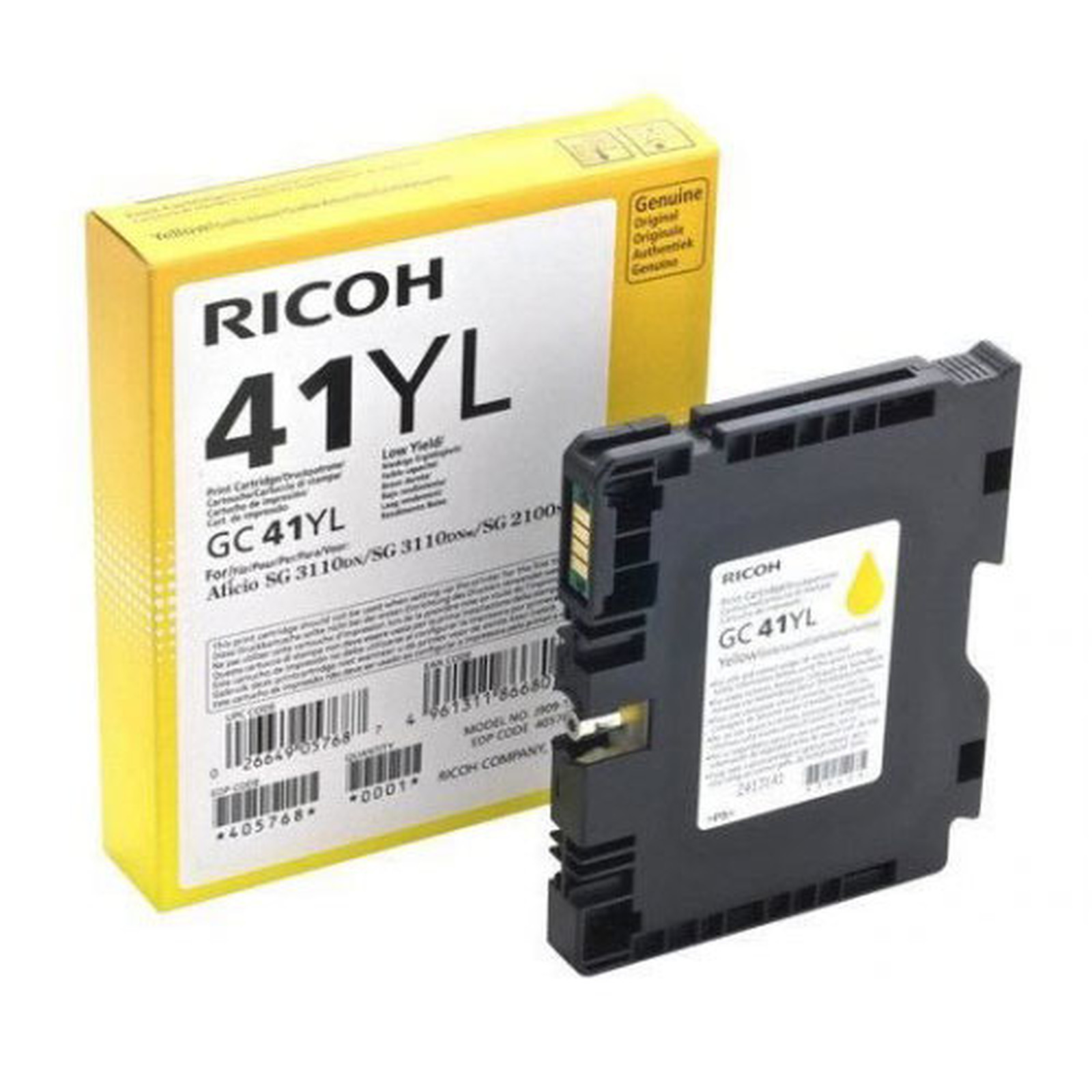Ricoh GC41YL Jaune - 405768 - Cartouche imprimante Ricoh