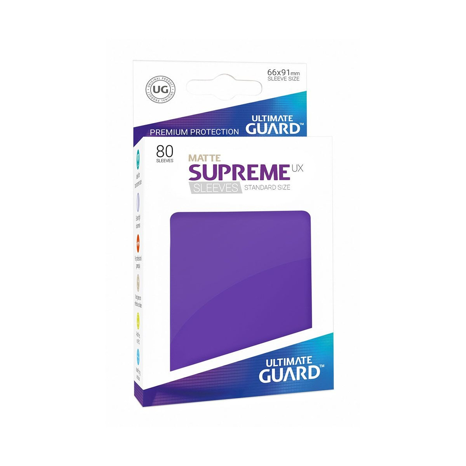 Ultimate Guard - 80 pochettes Supreme UX Sleeves taille standard Violet Mat - Accessoire jeux Ultimate Guard