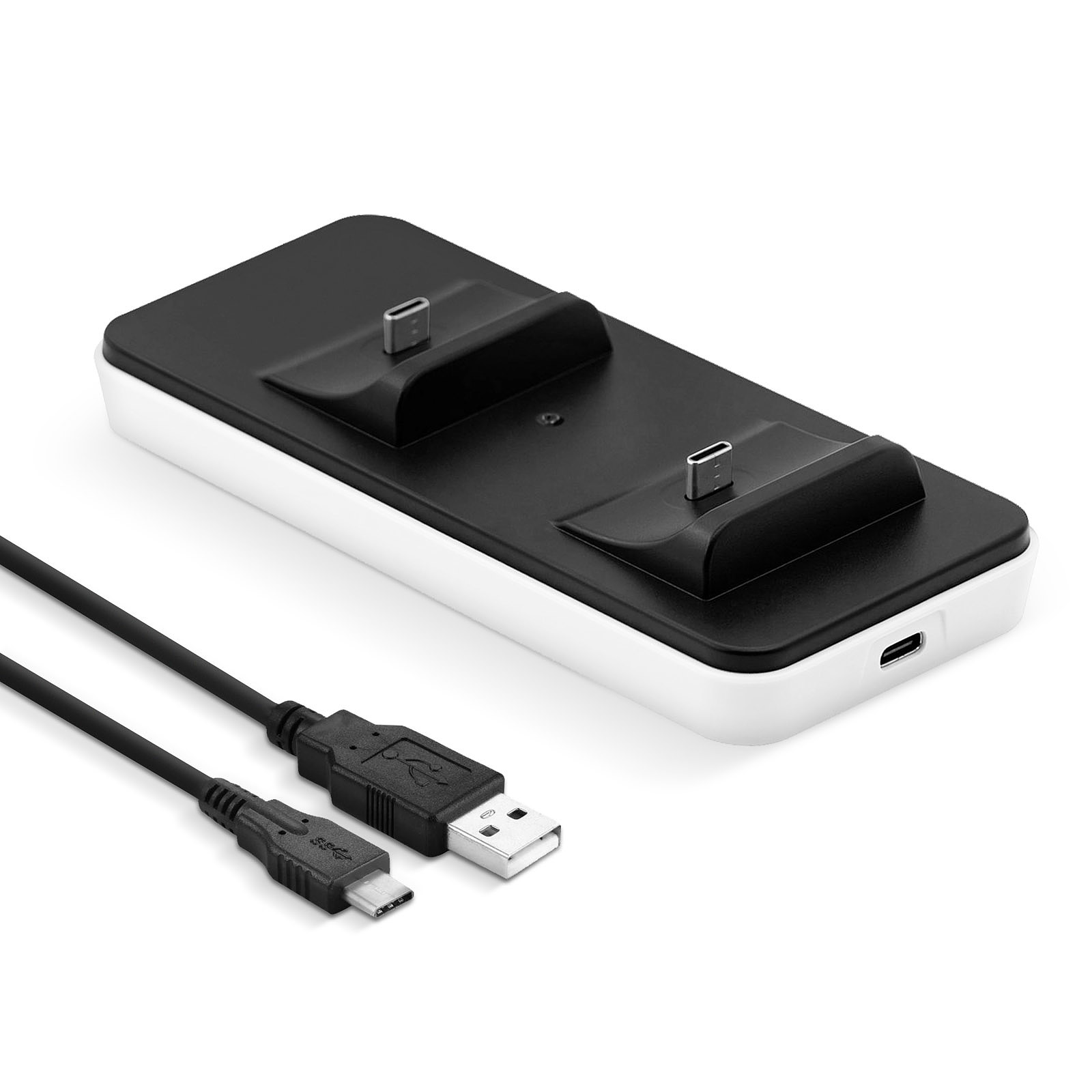 Avizar Station de Charge Manette PS5 Dualsense 2 USB-C Charge Optimale Securisee Noir - Chargeur telephone Avizar