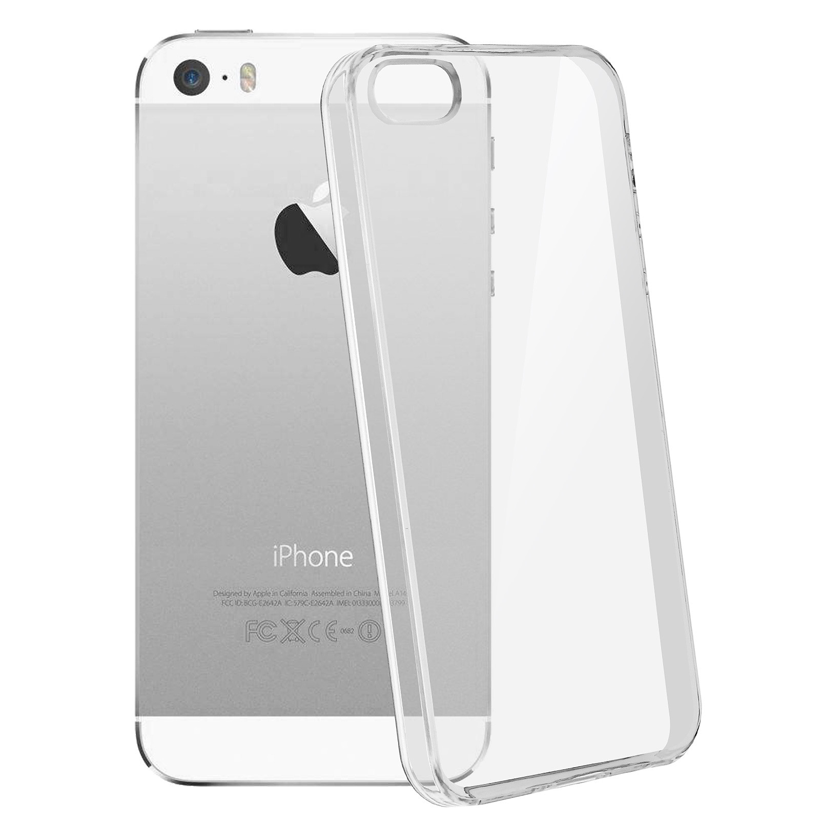 Avizar Coque iPhone SE , 5 et 5s Protection silicone gel ultra-fine transparente - Coque telephone Avizar
