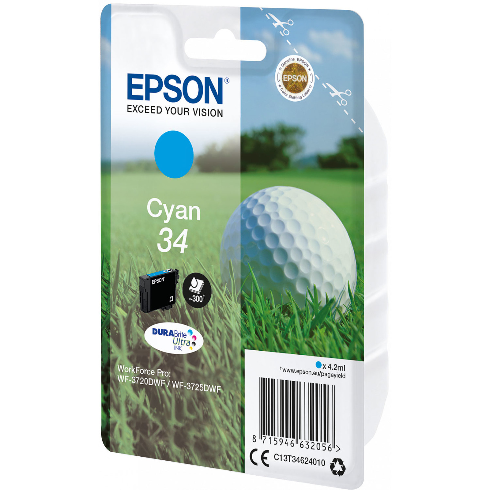 Epson Balle de Golf Cyan 34 - Cartouche imprimante Epson