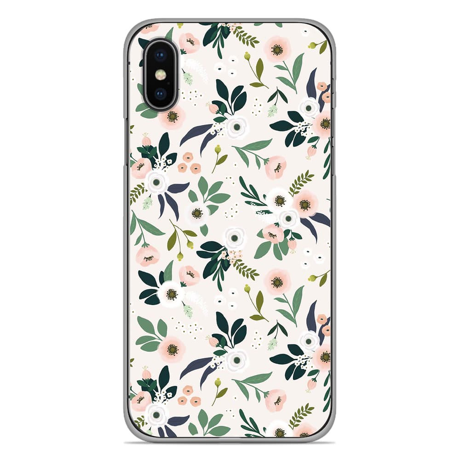 1001 Coques Coque silicone gel Apple iPhone XS Max motif Flowers - Coque telephone 1001Coques