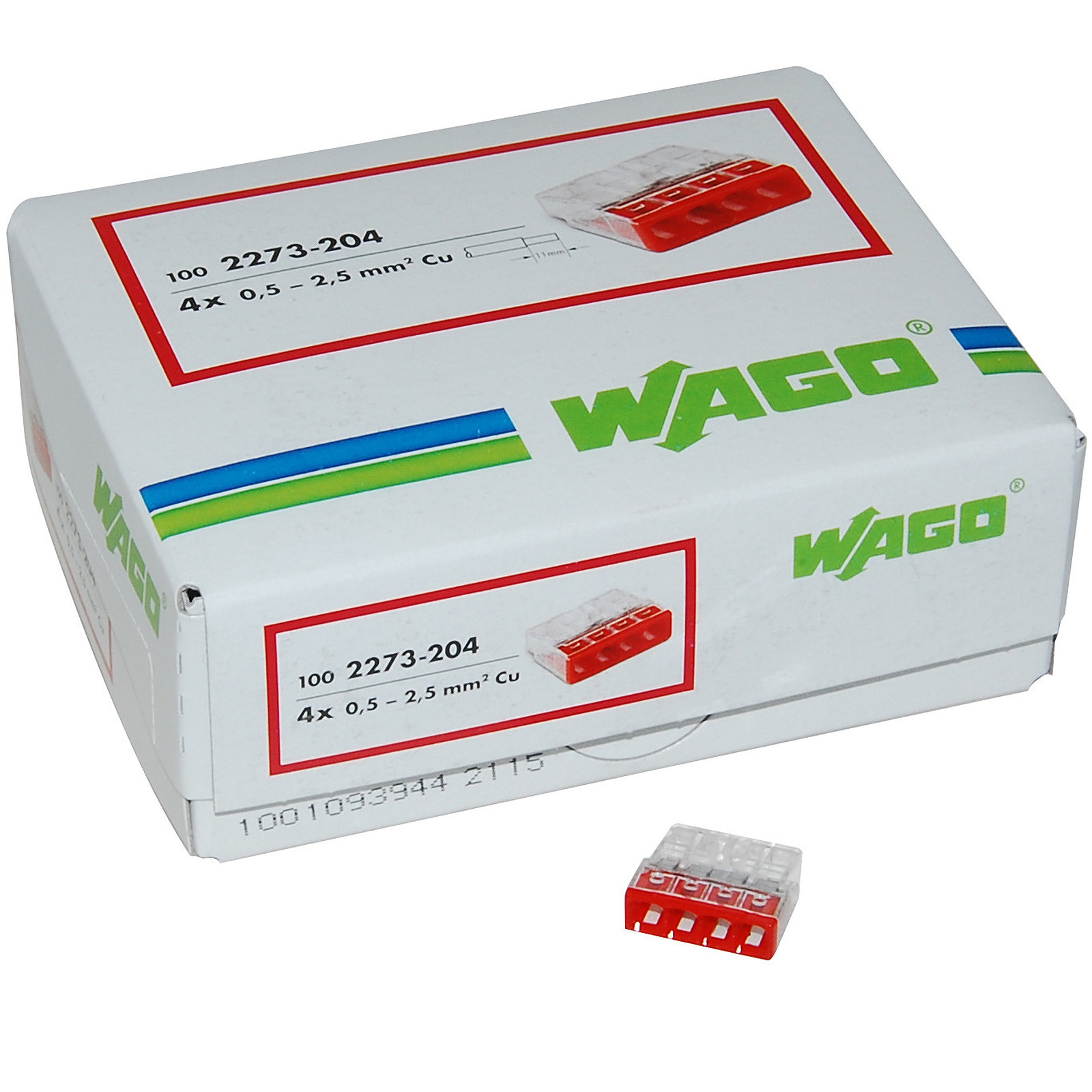 Wago Lot De 100x Connexions Automatiques 4 Bornes WAG_2273204_LOT100 - Prise connectee Wago