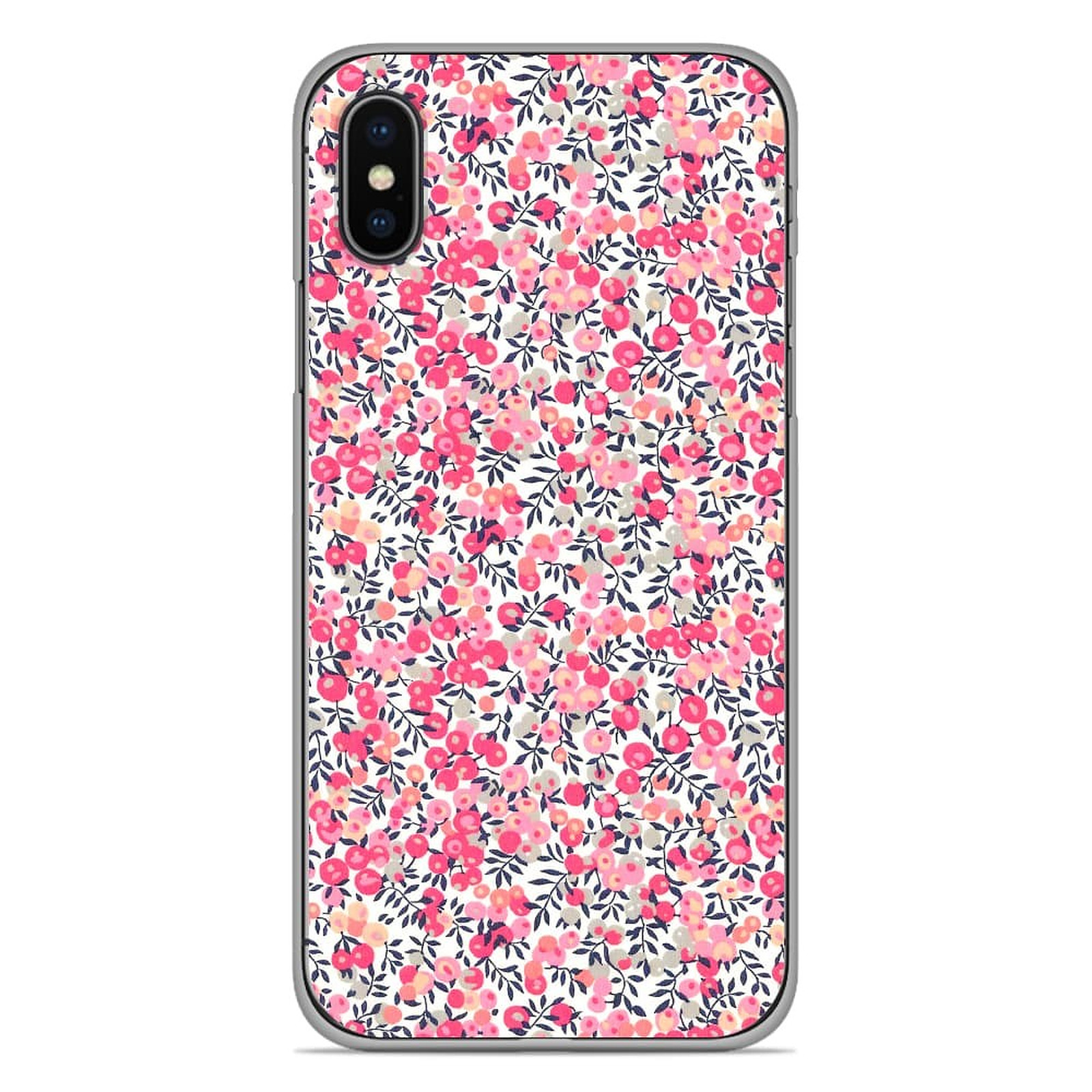 1001 Coques Coque silicone gel Apple iPhone X / XS motif Liberty Wiltshire Rose - Coque telephone 1001Coques