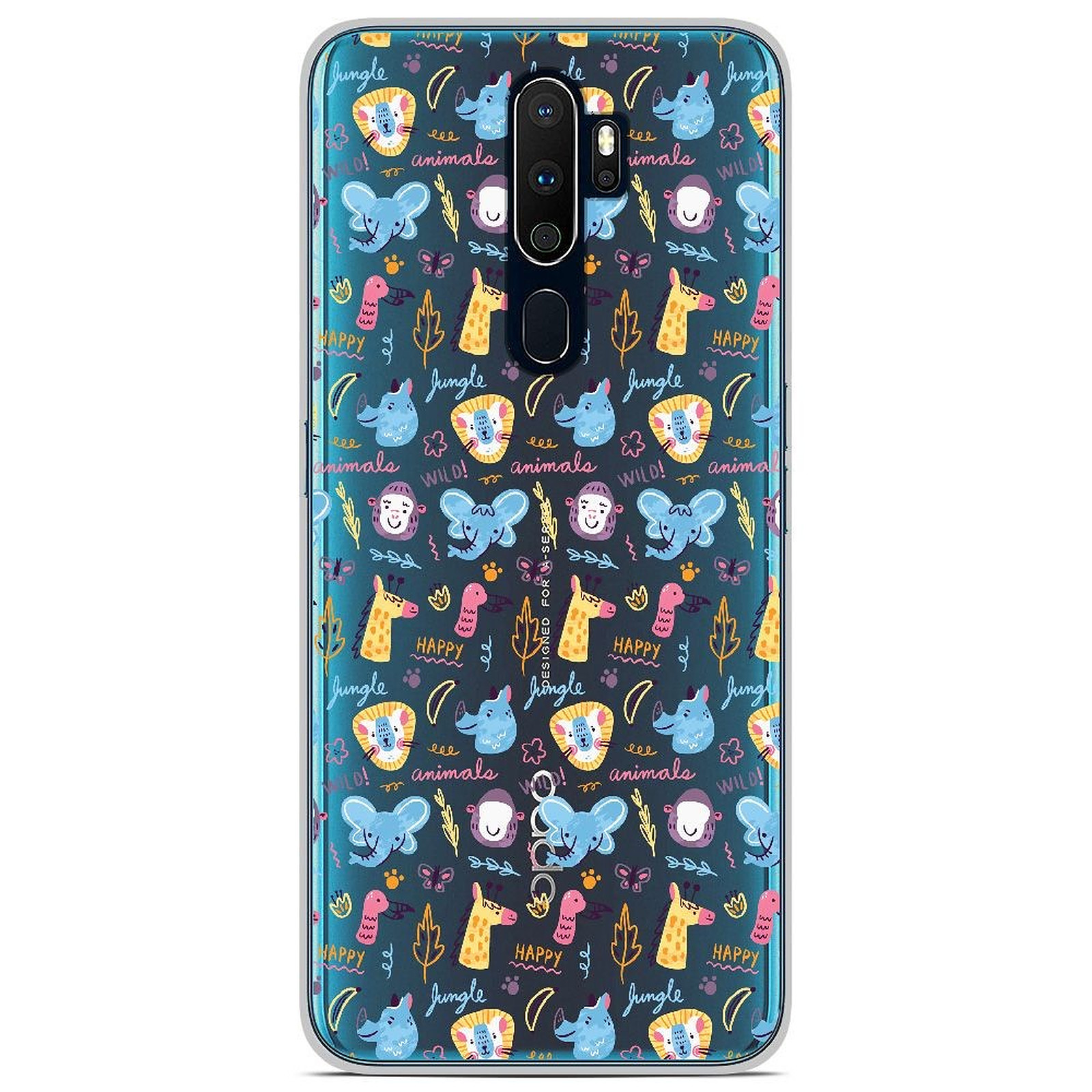 1001 Coques Coque silicone gel Oppo A9 2020 motif Happy animals - Coque telephone 1001Coques