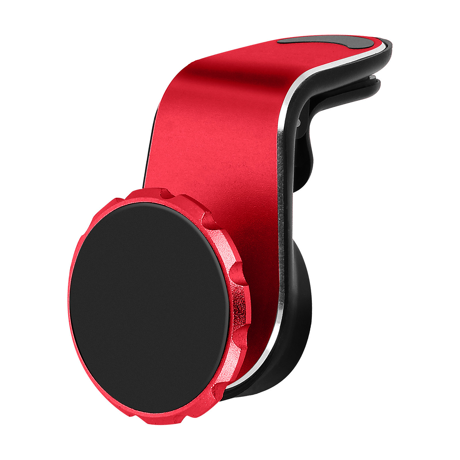 Avizar Support voiture Smartphone Système aimante Fixation grille d'aeration - Rouge - Support voiture Avizar
