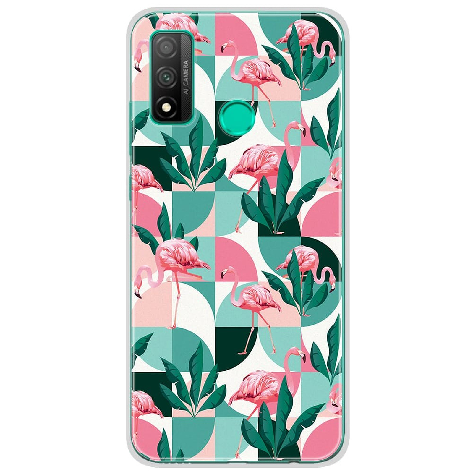 1001 Coques Coque silicone gel Huawei P Smart 2020 motif Flamants Roses ge´ome´trique - Coque telephone 1001Coques