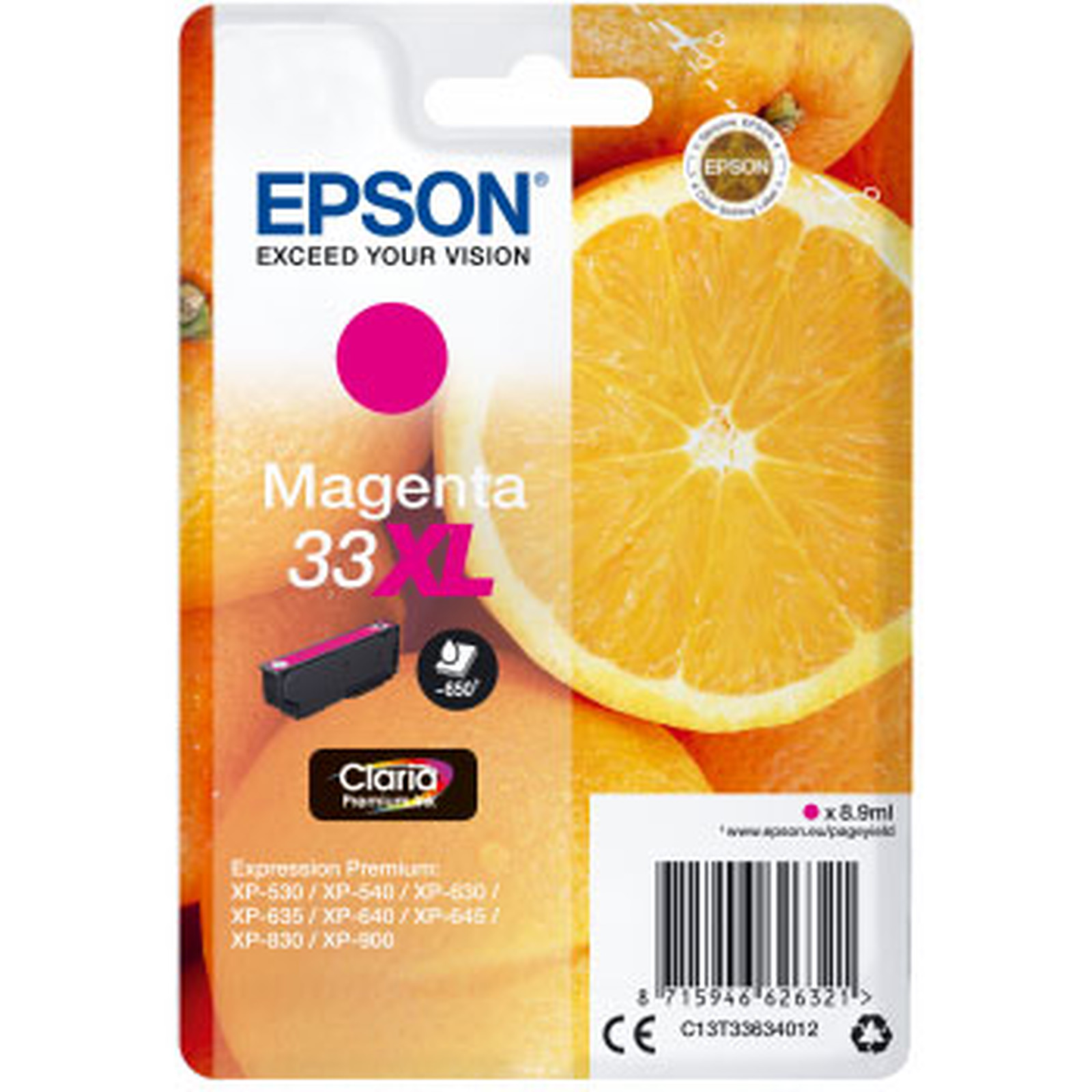 Epson Oranges 33 XL Magenta - Cartouche imprimante Epson
