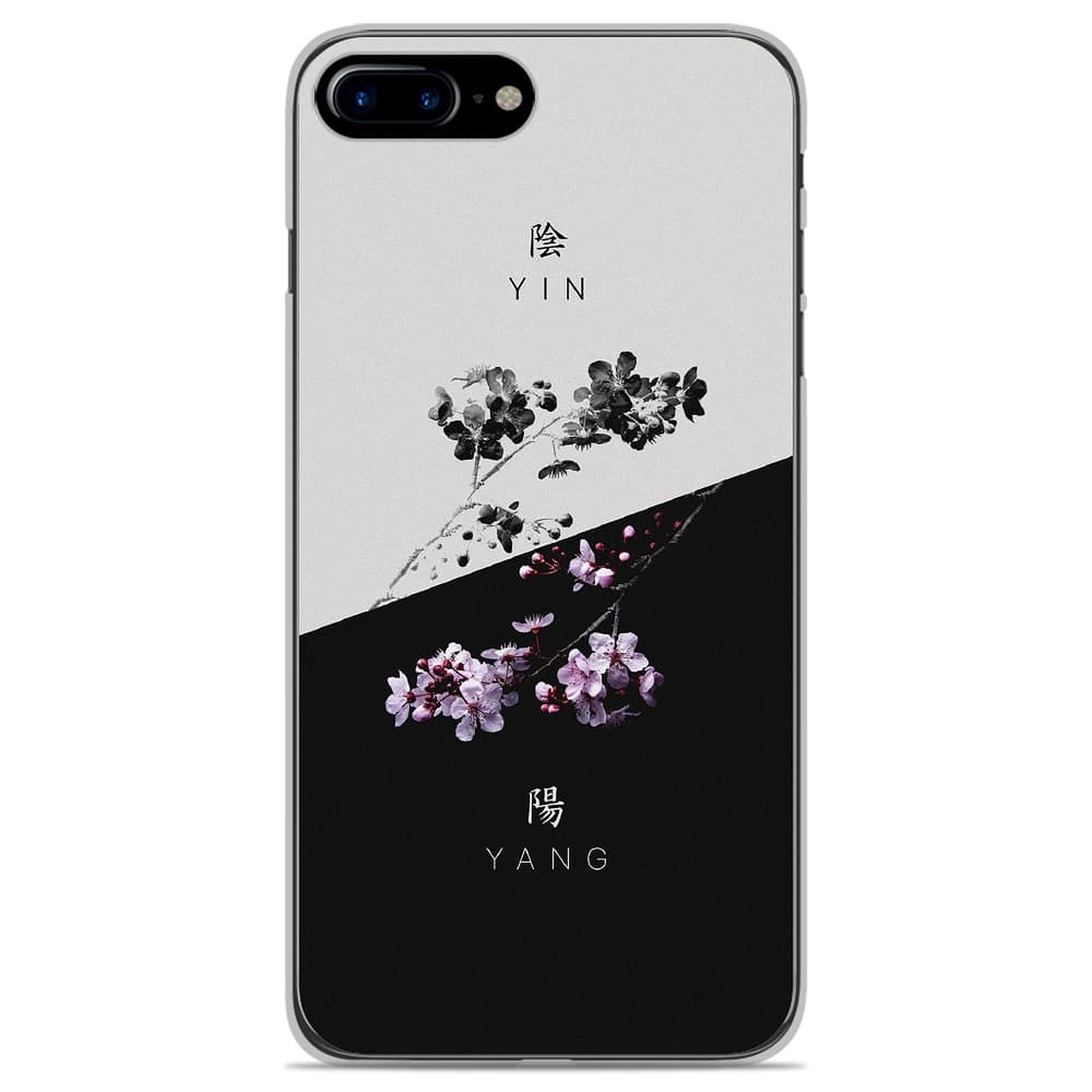 1001 Coques Coque silicone gel Apple iPhone 7 Plus motif Yin et Yang - Coque telephone 1001Coques