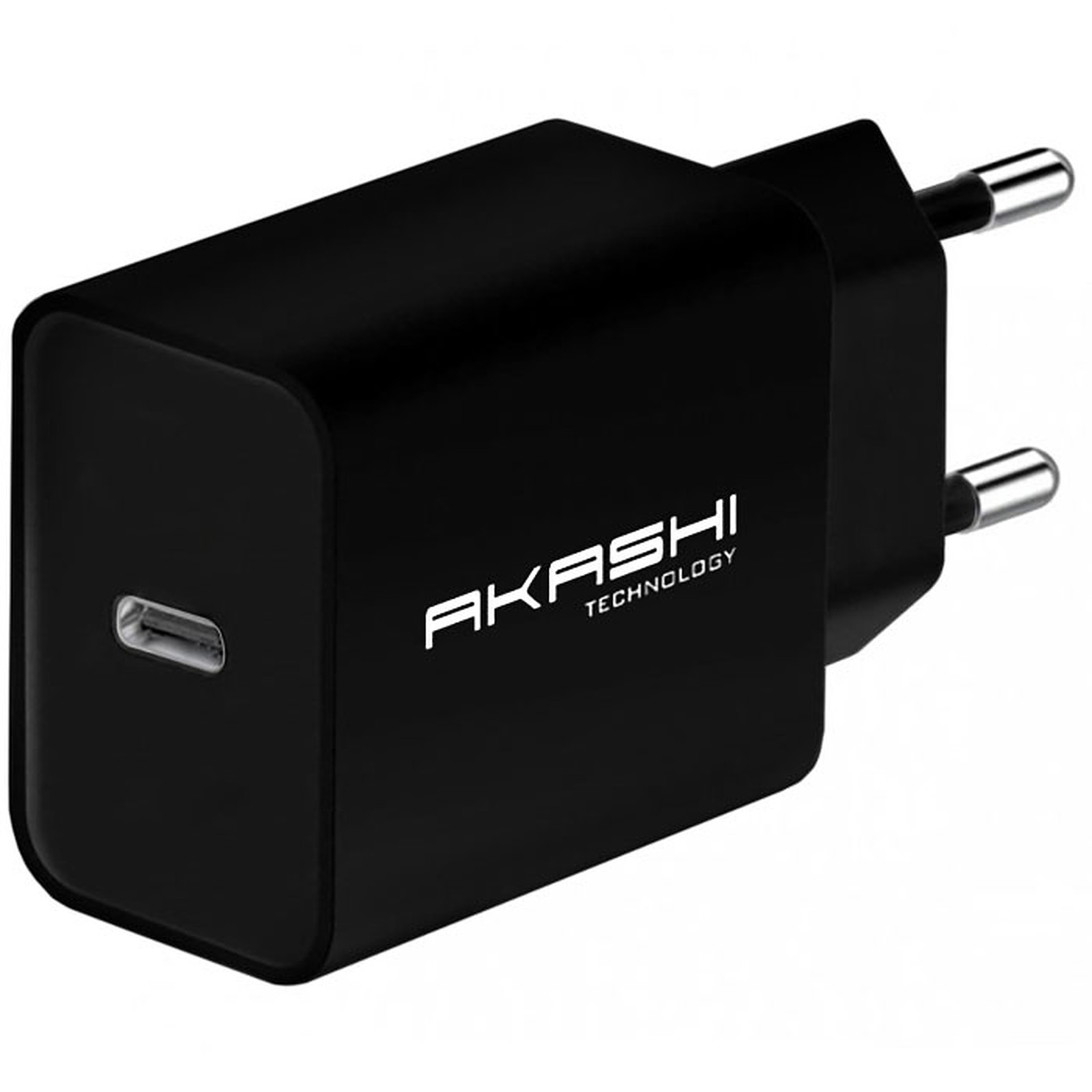 Akashi Chargeur secteur intelligent 3A USB-C 20W Noir - USB Akashi