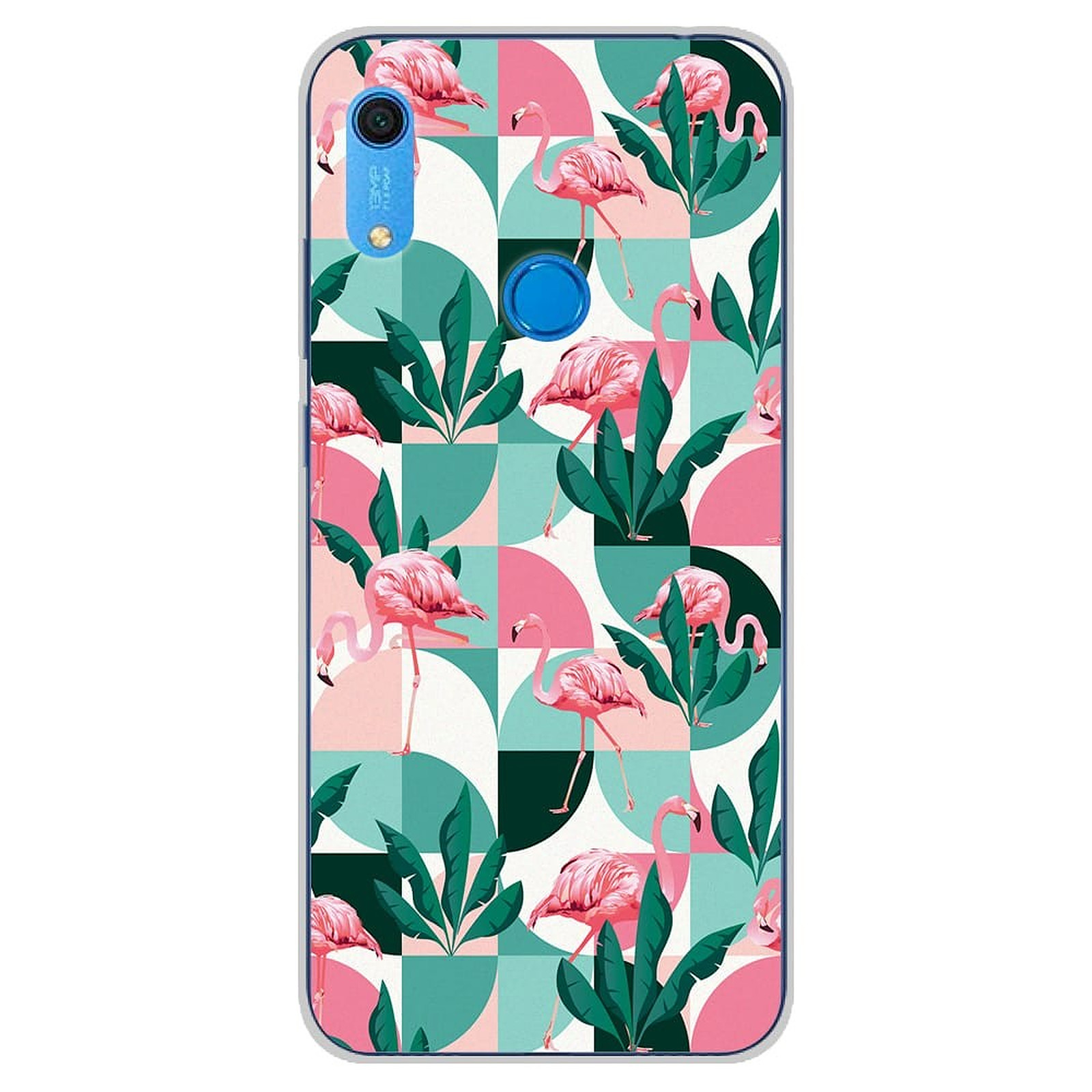 1001 Coques Coque silicone gel Huawei Y6S motif Flamants Roses ge´ome´trique - Coque telephone 1001Coques