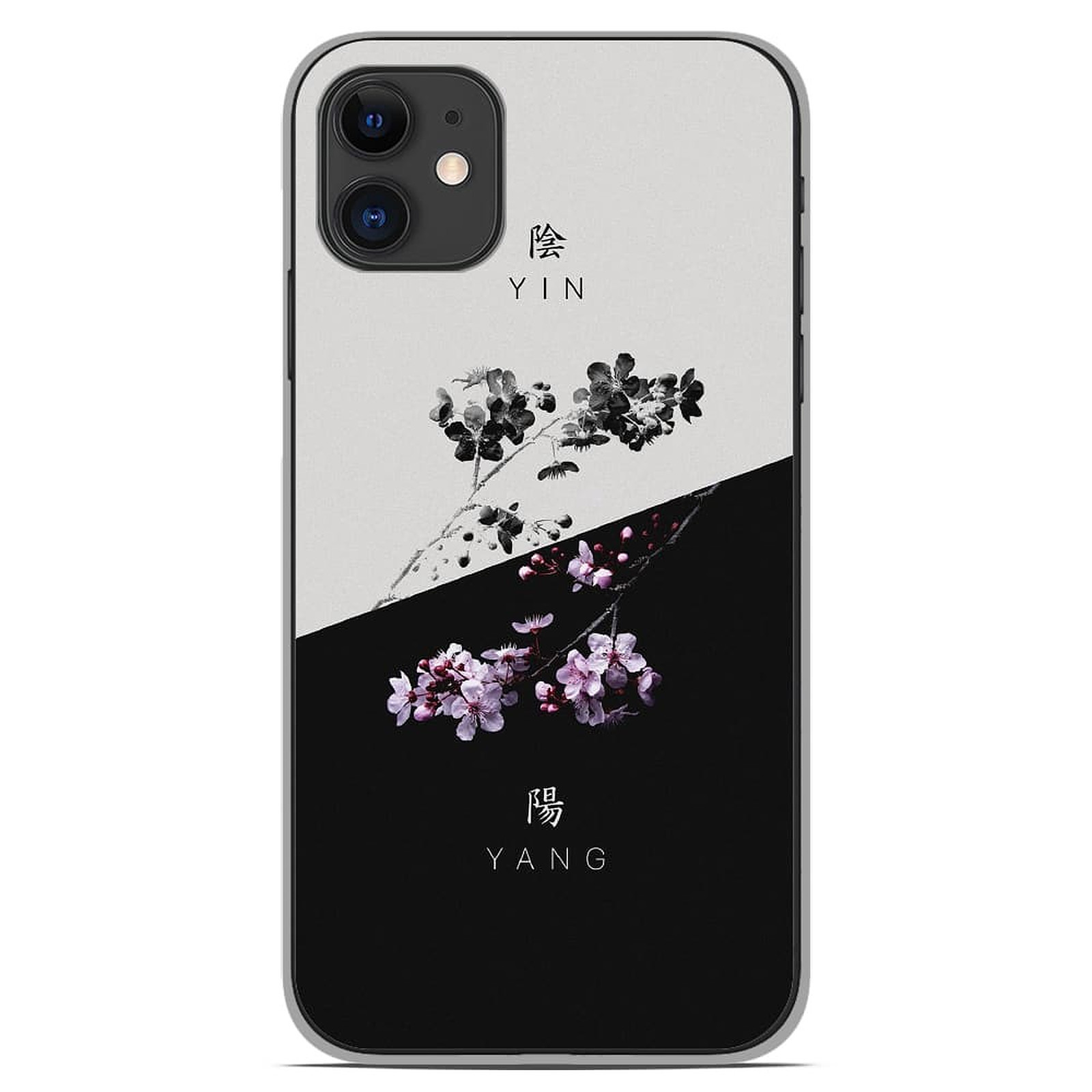 1001 Coques Coque silicone gel Apple iPhone 11 motif Yin et Yang - Coque telephone 1001Coques