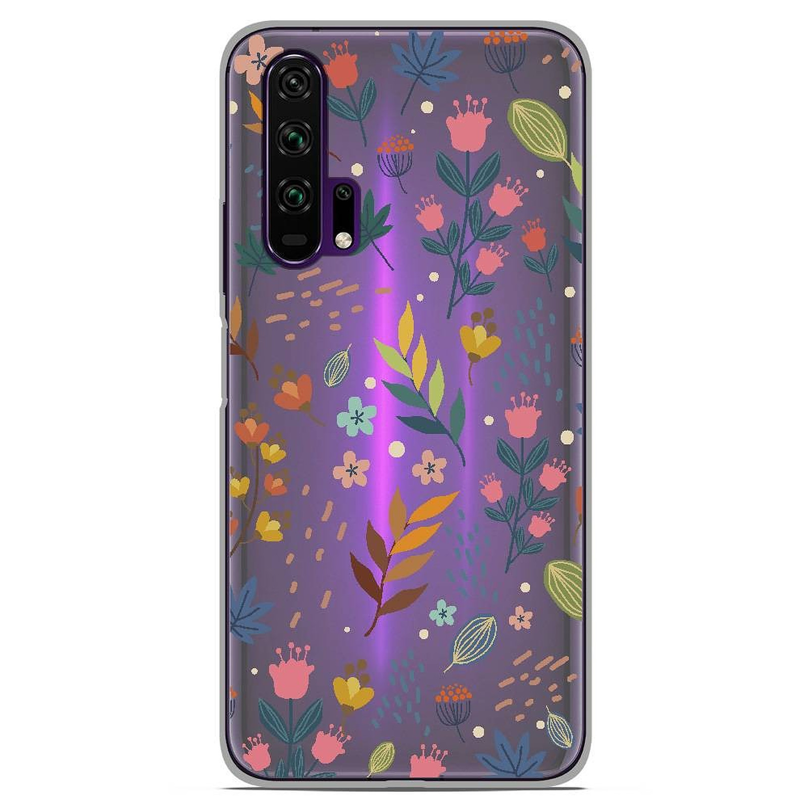 1001 Coques Coque silicone gel Huawei Honor 20 Pro motif Fleurs colorees - Coque telephone 1001Coques