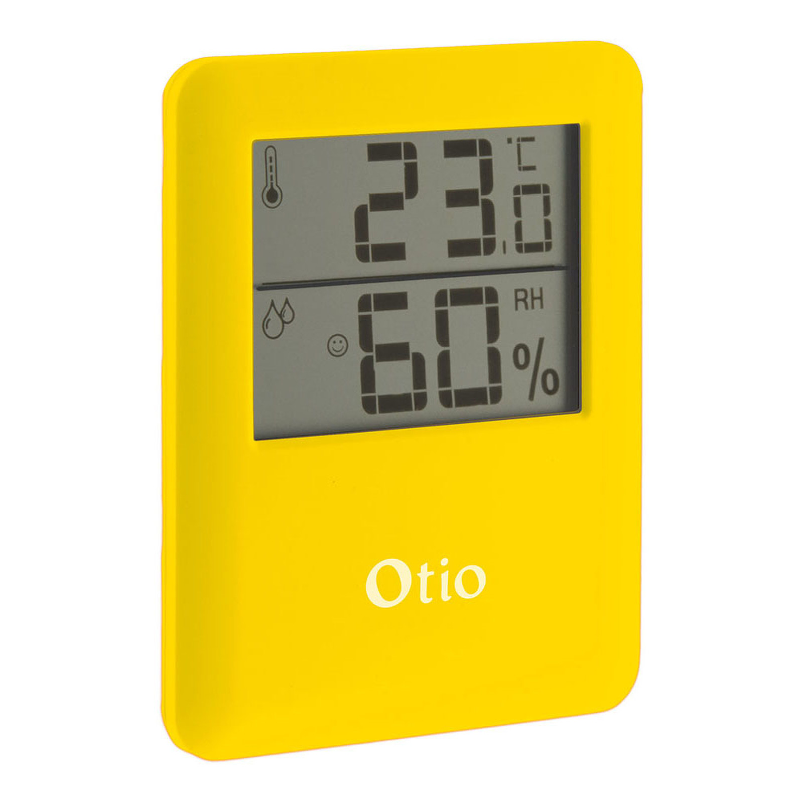 Otio-Thermomètre Hygromètre magnetique a  ecran LCD - Jaune - Otio - Station Meteo Otio