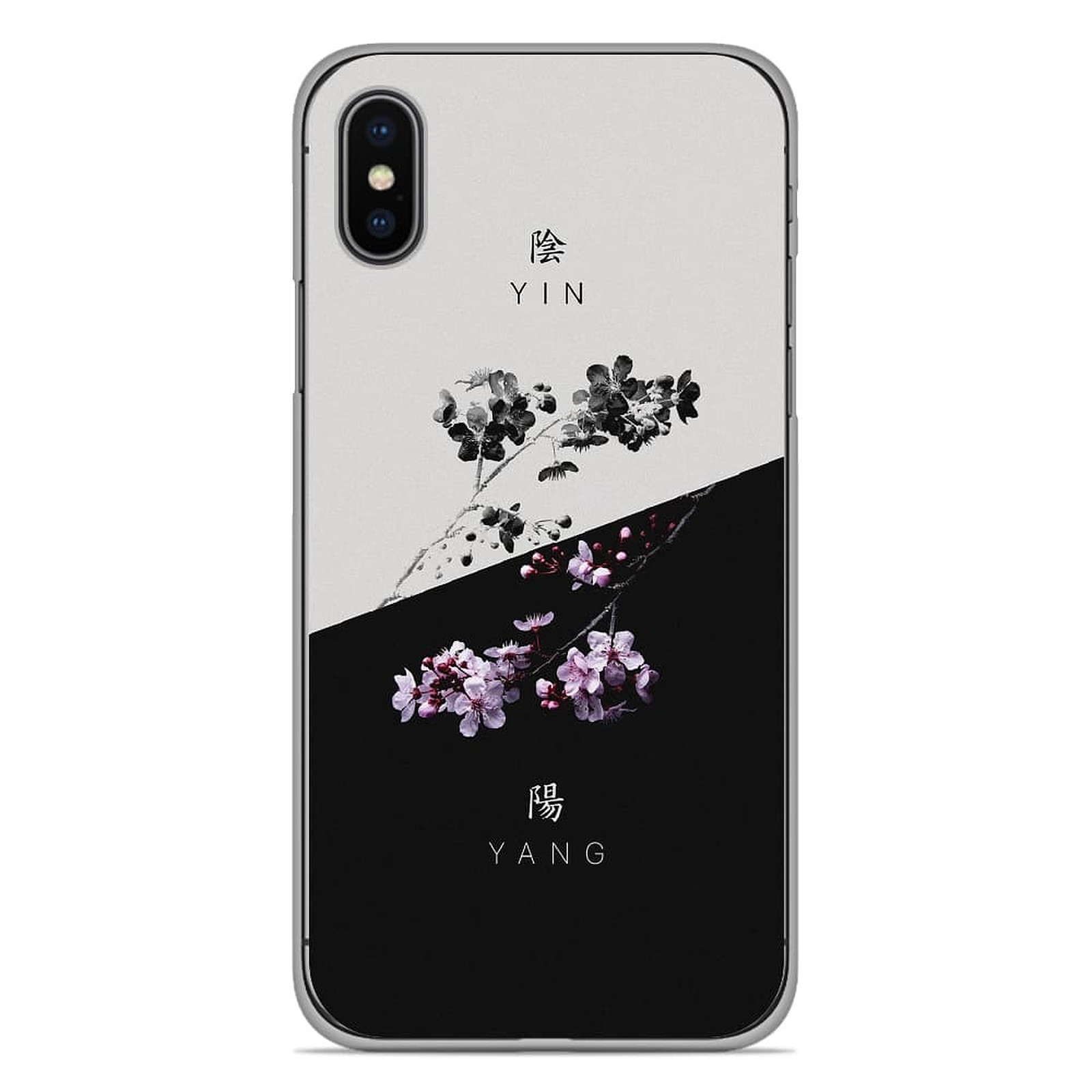 1001 Coques Coque silicone gel Apple iPhone X / XS motif Yin et Yang - Coque telephone 1001Coques