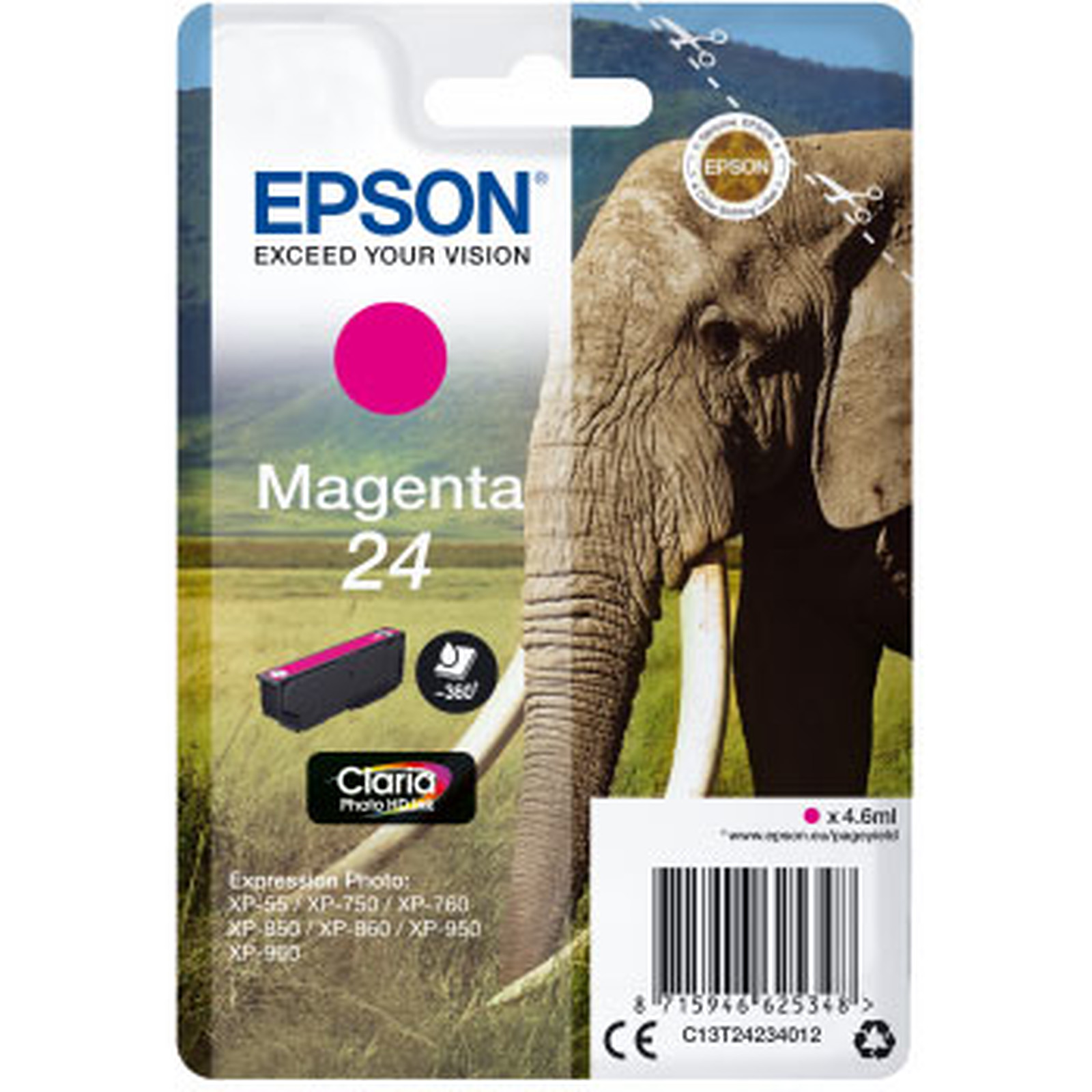 Epson Elephant 24 Magenta - Cartouche imprimante Epson