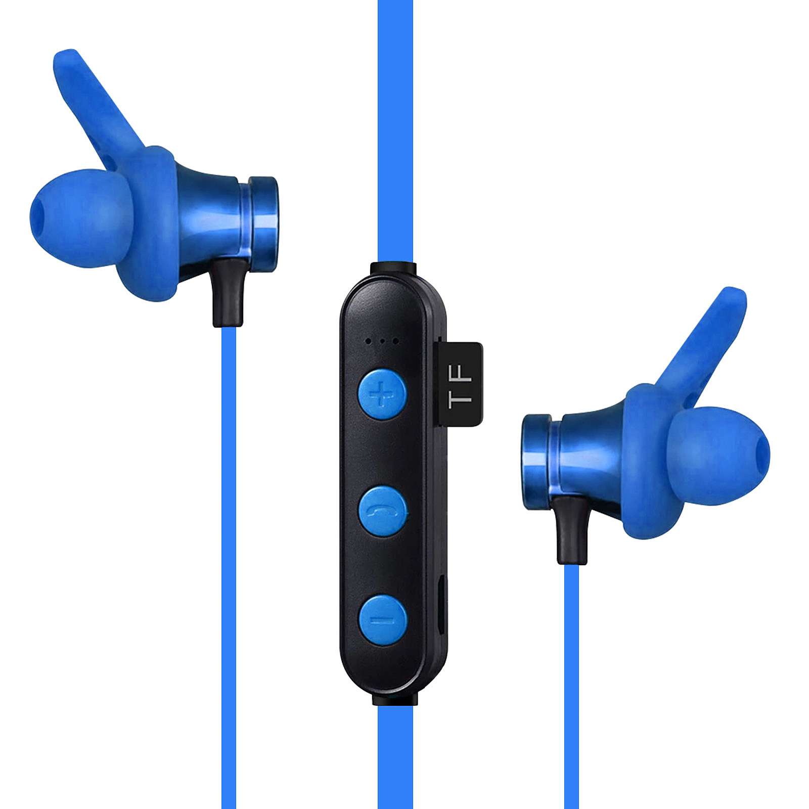 Avizar acouteurs Sport Bluetooth atanche Embouts Intra-auriculaires Magnetiques Bleu - Kit pieton et Casque Avizar