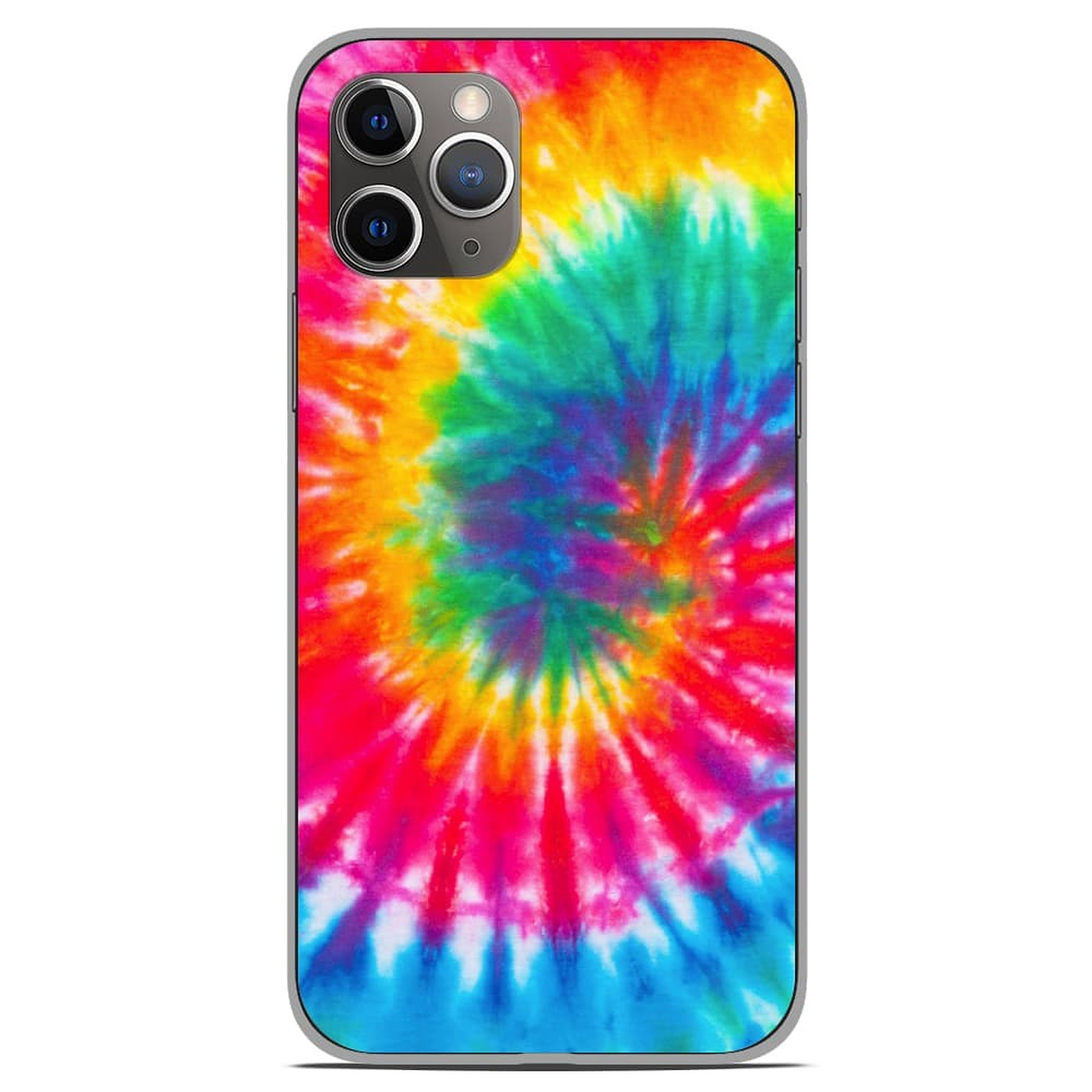 1001 Coques Coque silicone gel Apple iPhone 11 Pro motif Tie Dye Spirale - Coque telephone 1001Coques
