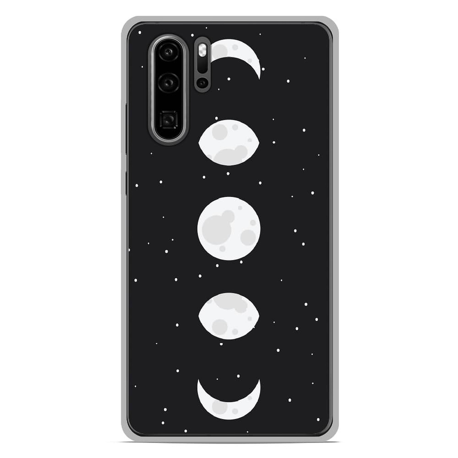 1001 Coques Coque silicone gel Huawei P30 Pro motif Phase de Lune - Coque telephone 1001Coques
