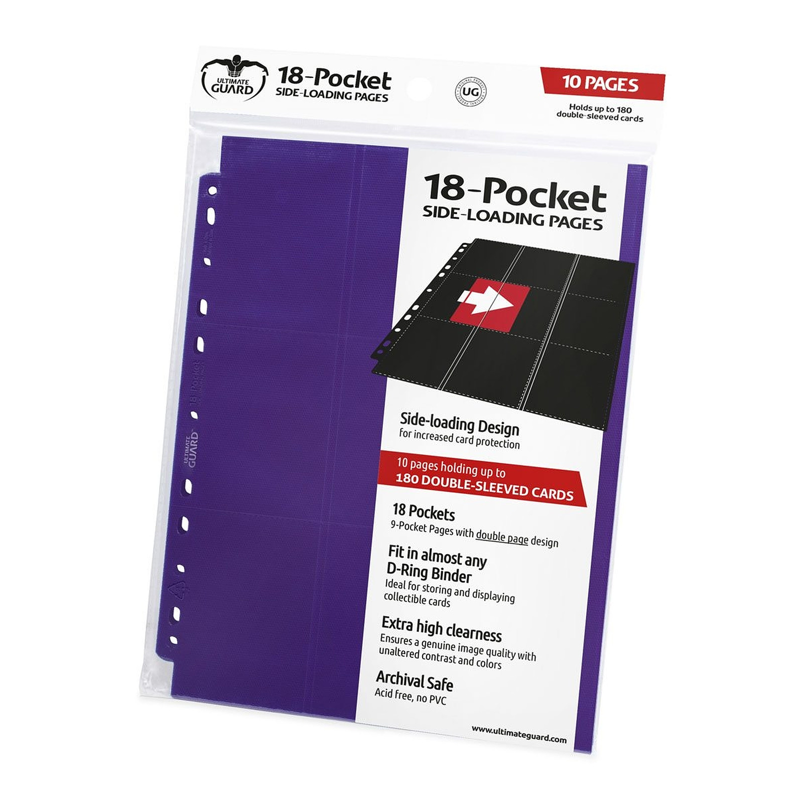 Ultimate Guard - Pages 18-Pocket Side-Loading Violet (10) - Accessoire jeux Ultimate Guard