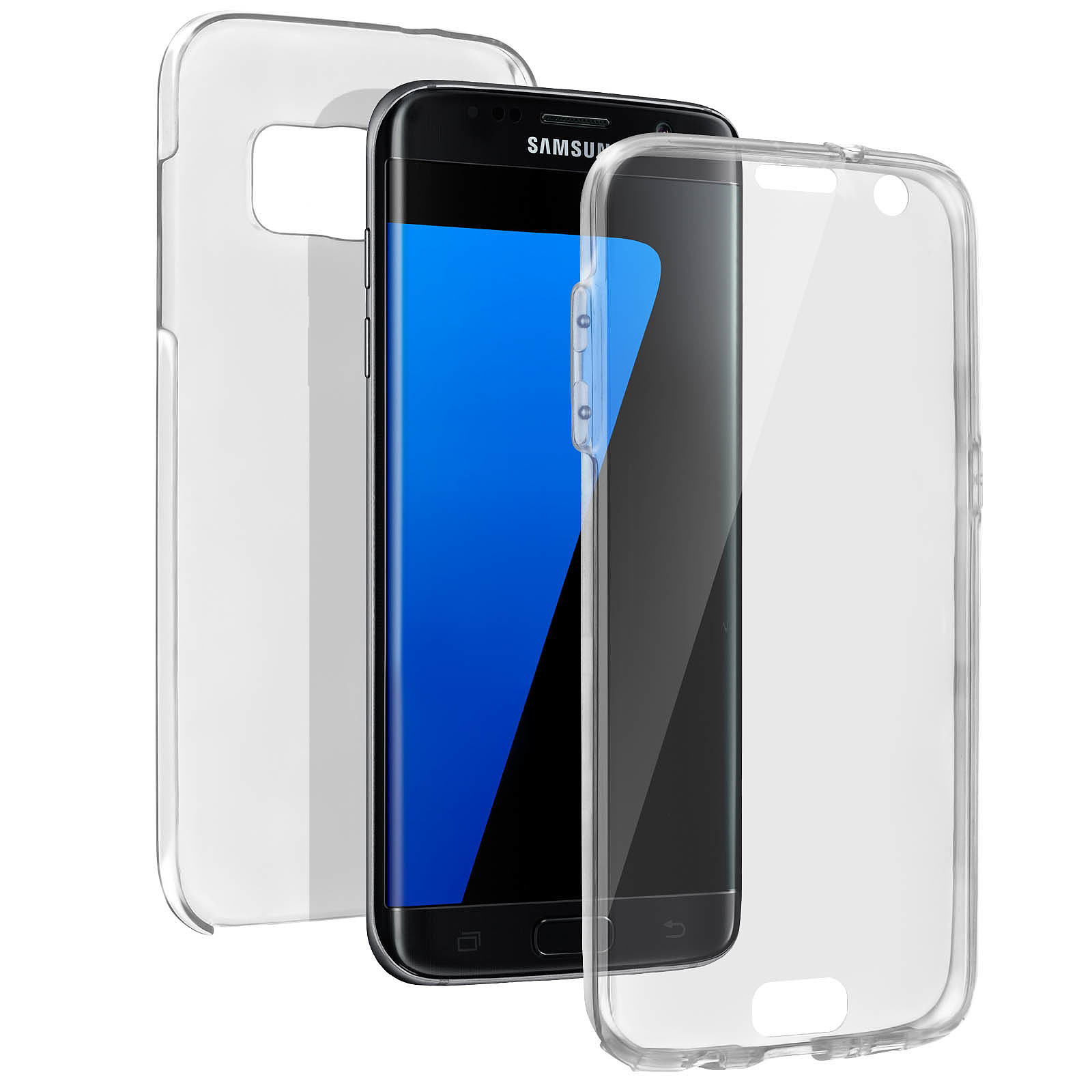 Avizar Coque Integrale Transparente Samsung Galaxy S7 Edge - Protection Avant Arrière - Coque telephone Avizar