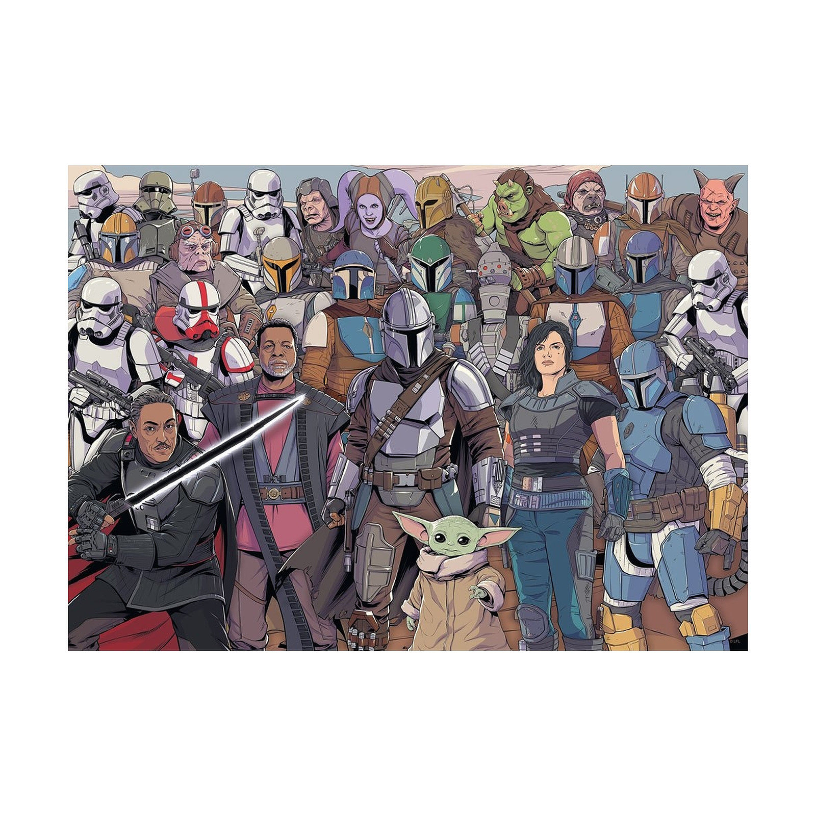 Star Wars The Mandalorian Challenge - Puzzle Baby Yoda (1000 pièces) - Puzzle Ravensburger