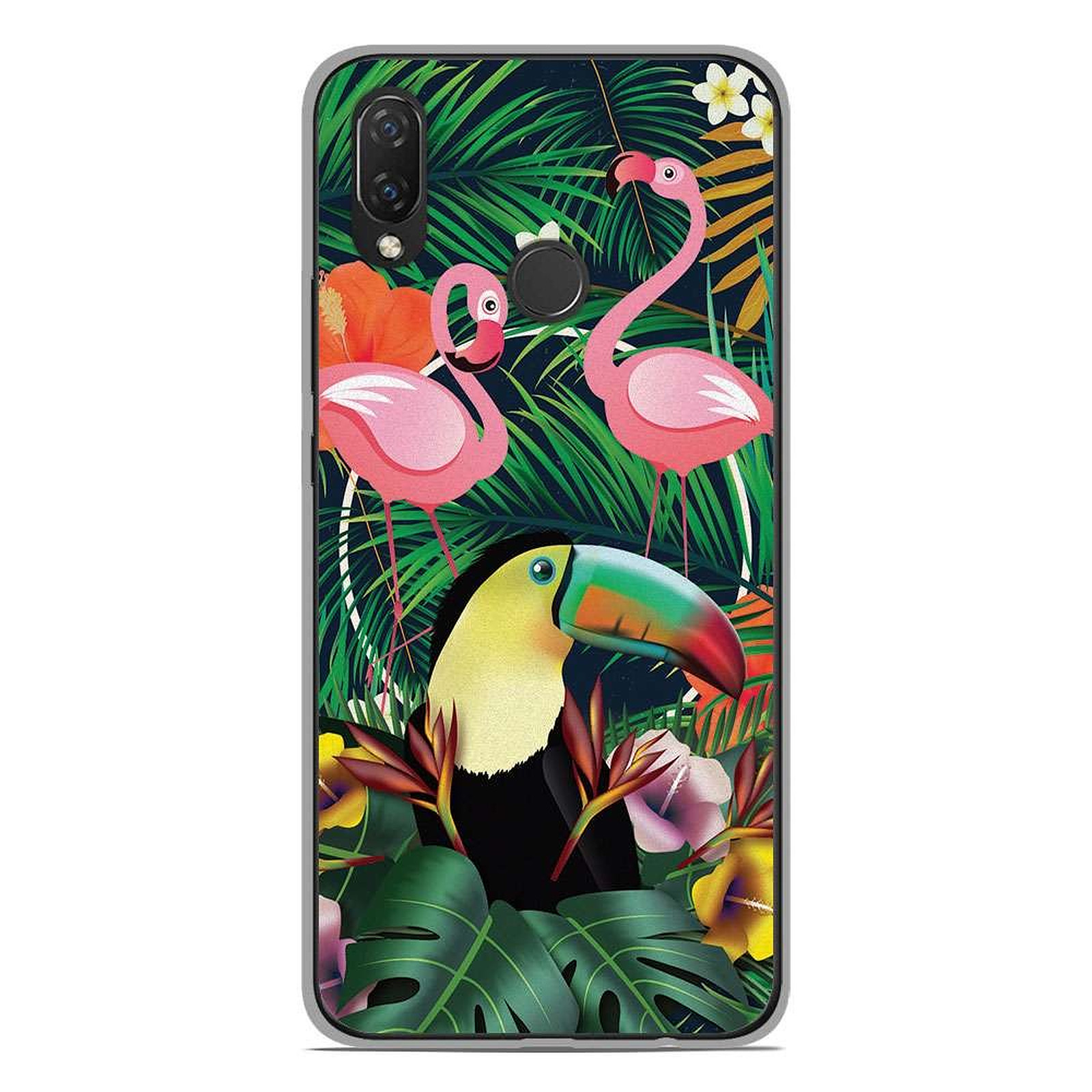 1001 Coques Coque silicone gel Huawei P Smart Plus motif Tropical Toucan - Coque telephone 1001Coques