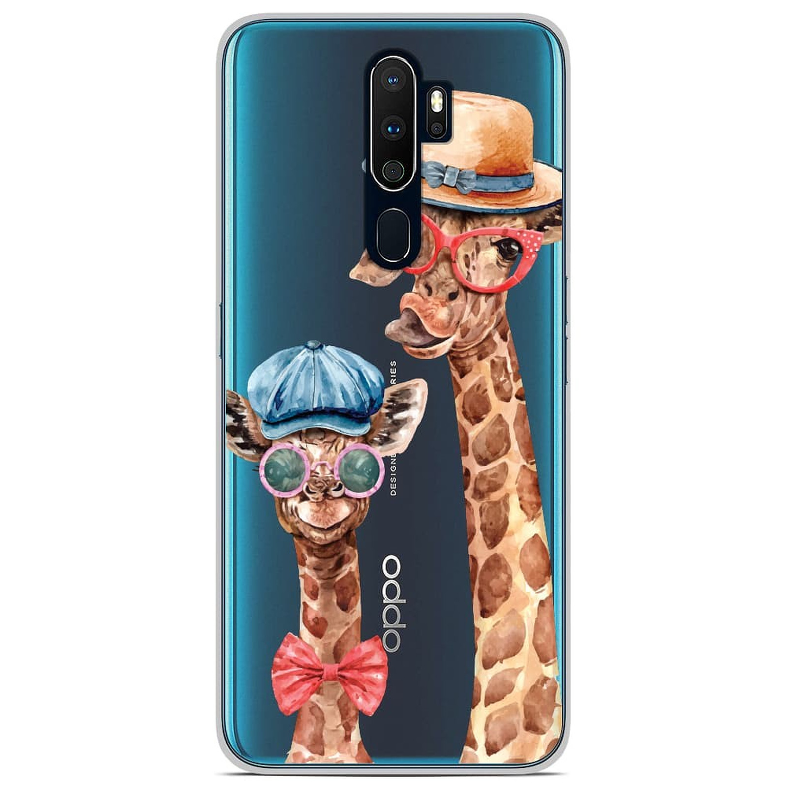 1001 Coques Coque silicone gel Oppo A5 2020 motif Funny Girafe - Coque telephone 1001Coques