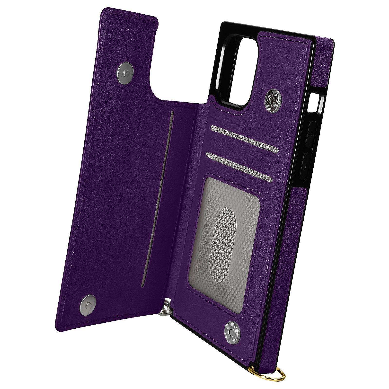 Avizar Coque Cordon Pour iPhone 12 Pro Max Multifonction Avec Lanière violet - Coque telephone Avizar