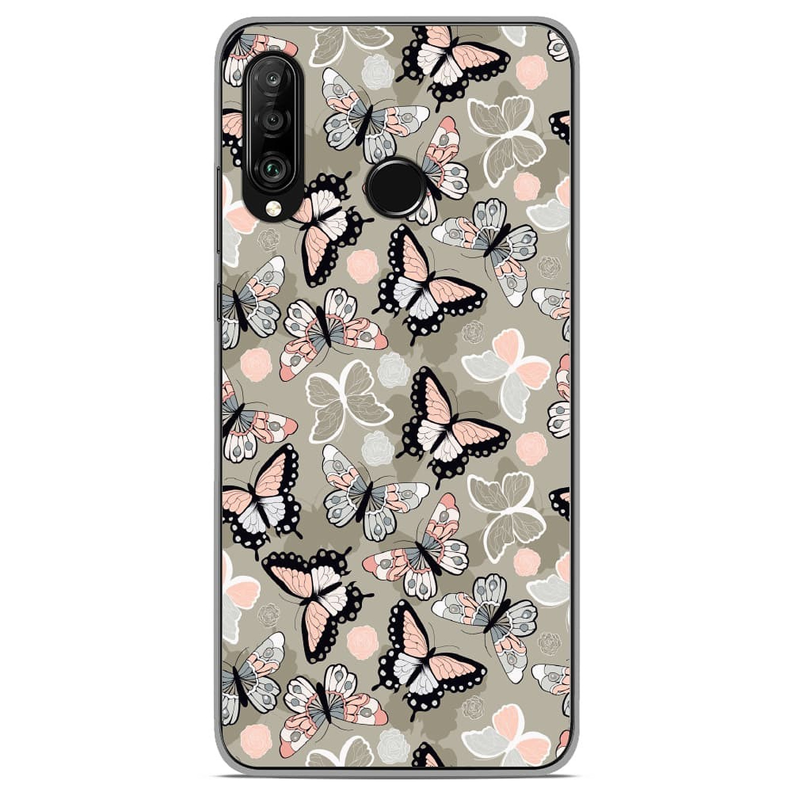 1001 Coques Coque silicone gel Huawei P30 Lite motif Papillons Vintage - Coque telephone 1001Coques